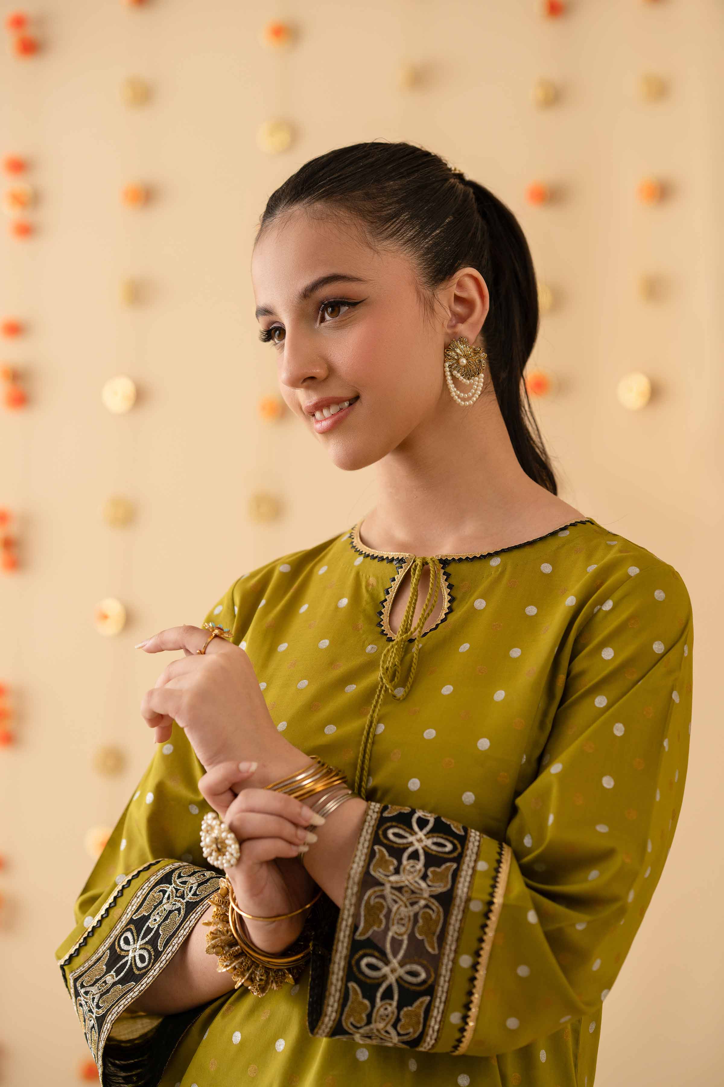 NishatUK - Olive Green Embroidered  Lawn 1-piece ready to wear Shirt