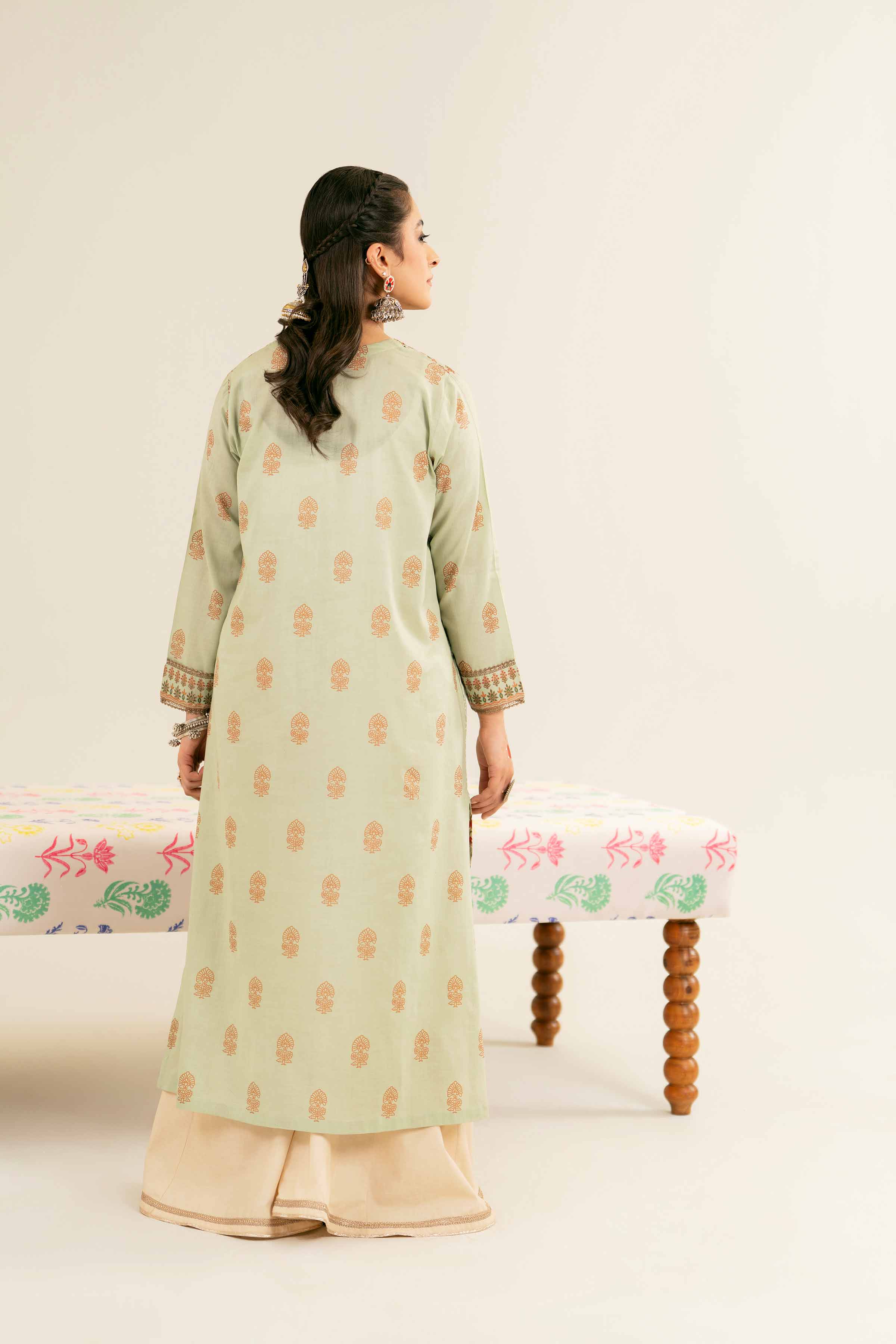 NishatUK - Brown Embroidered  Lawn 1-piece ready to wear Shirt