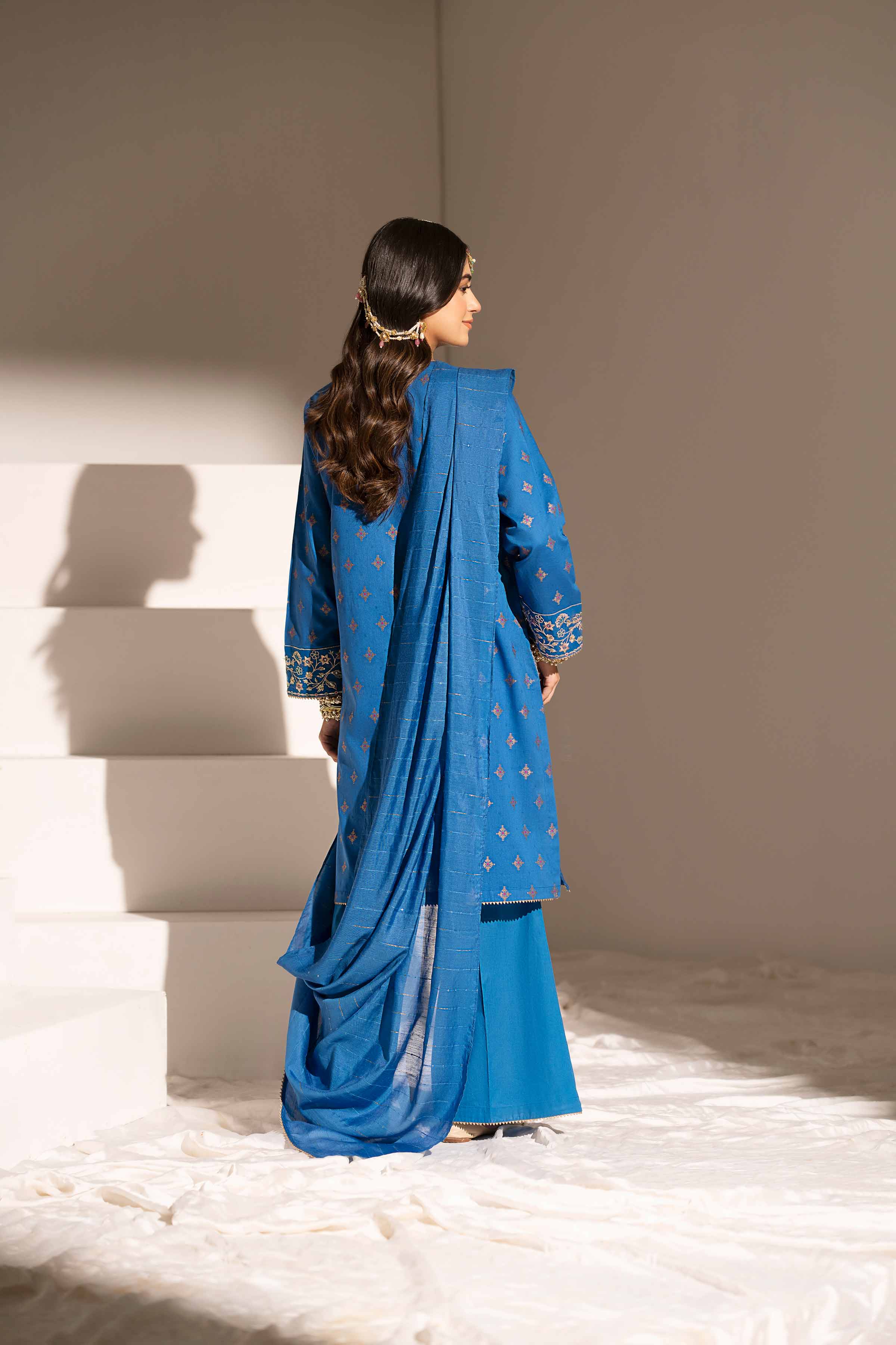NishatUK - Brown Embroidered  Jacquard 3-piece ready to wear Suit