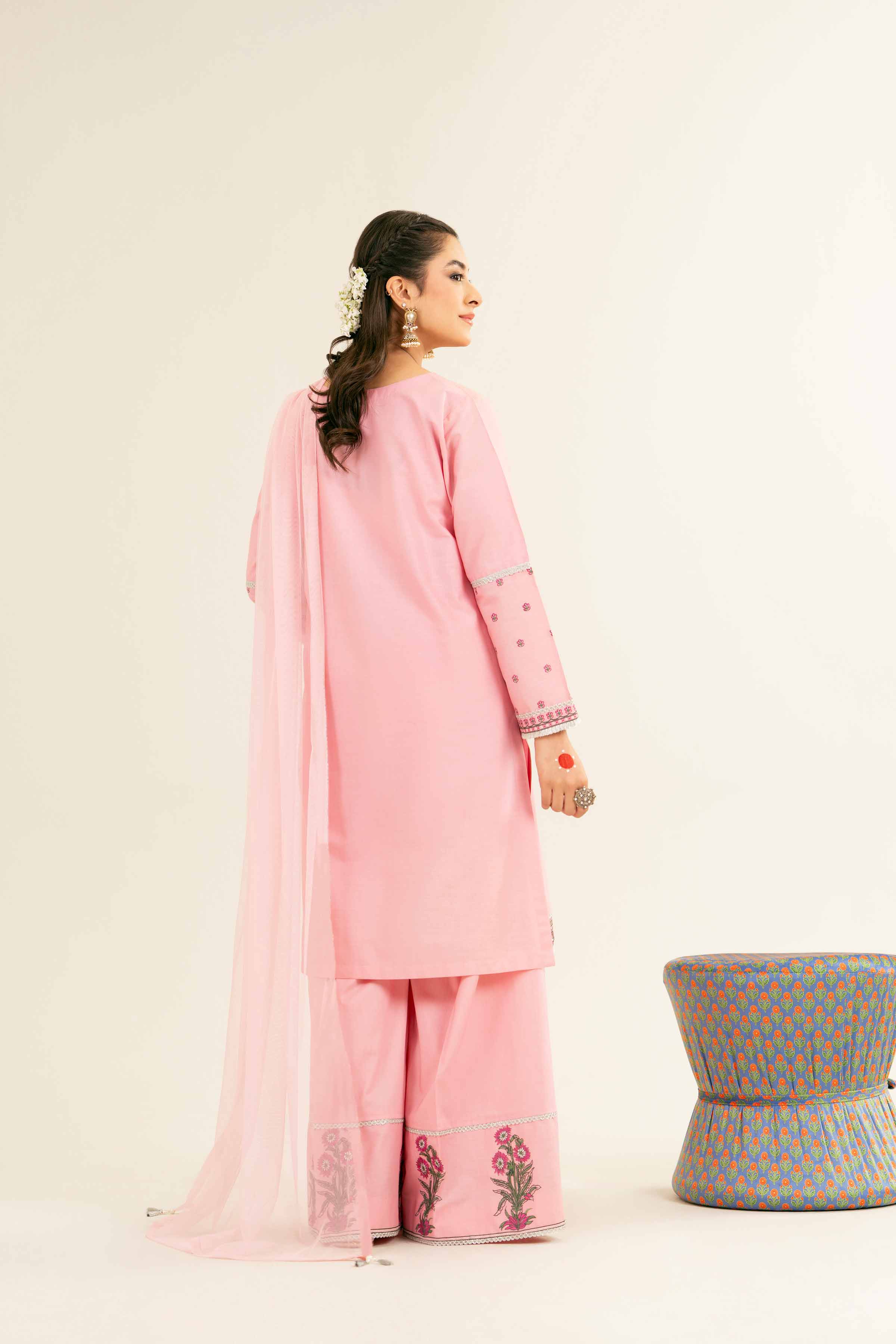 NishatUK - Brown Embroidered   Cambric 3-piece ready to wear Suit