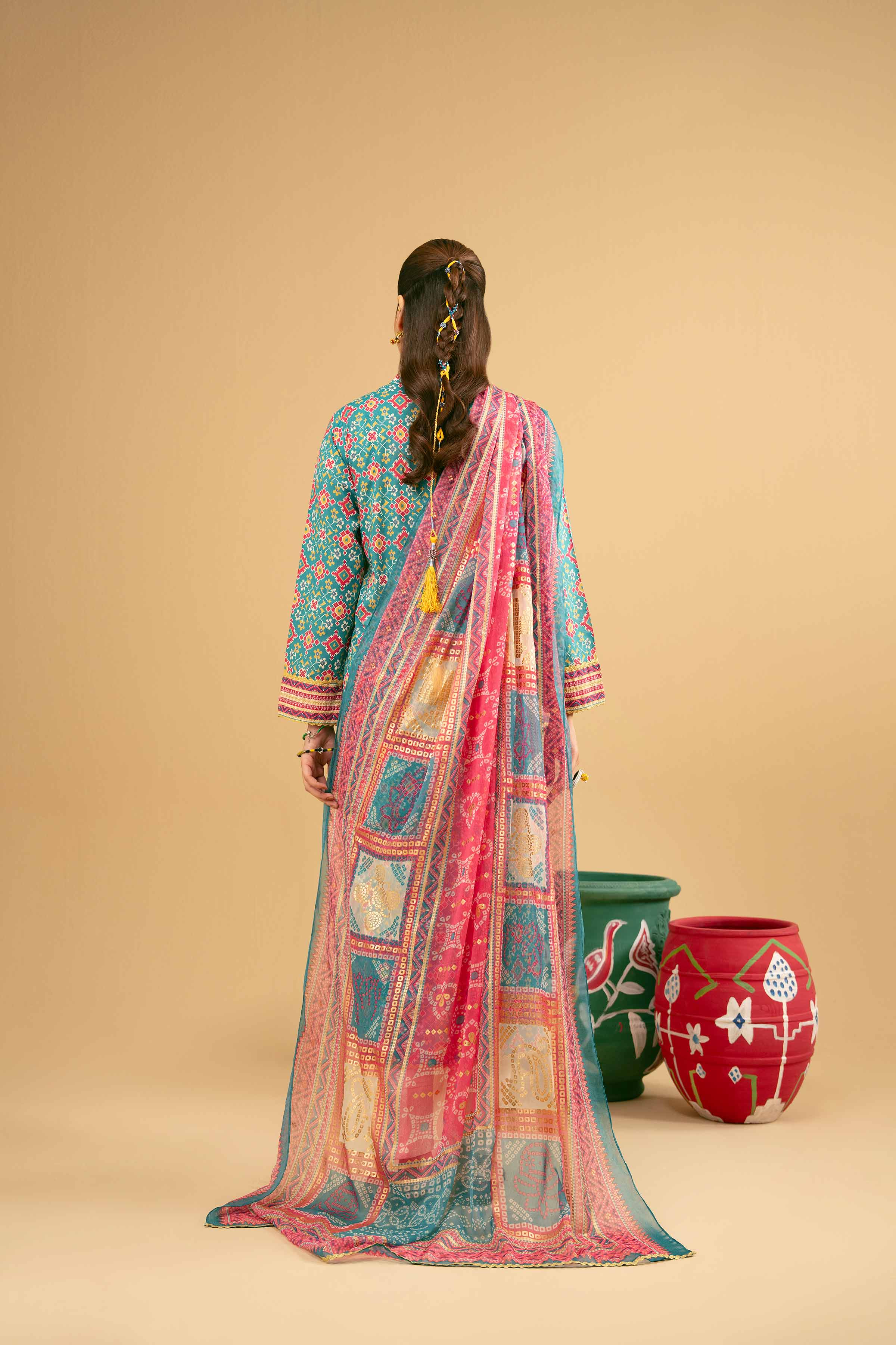 NishatUK - Green Printed Lawn 2-piece ready to wear Dress