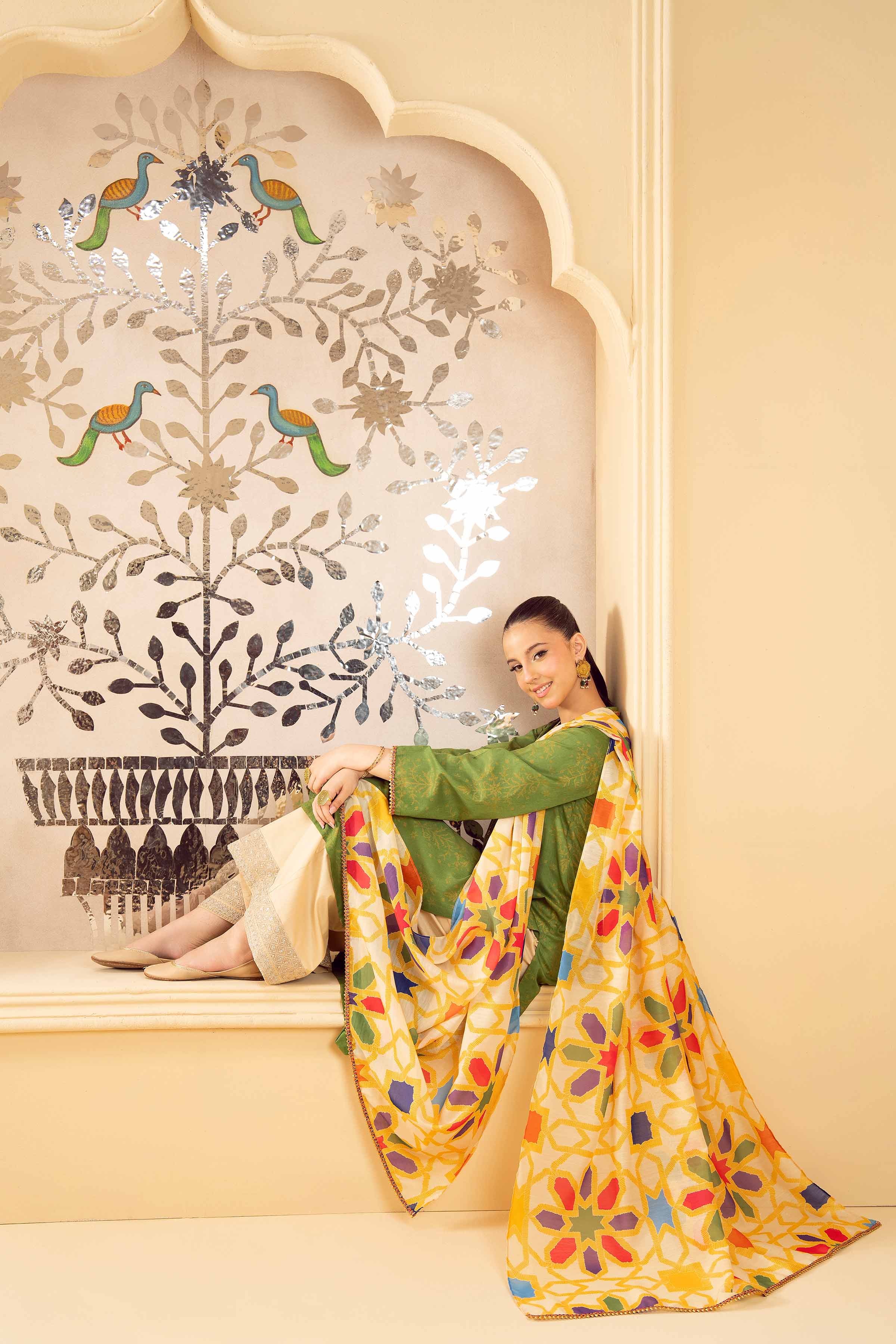 NishatUK - Green Printed  Lawn 2-piece ready to wear Dress
