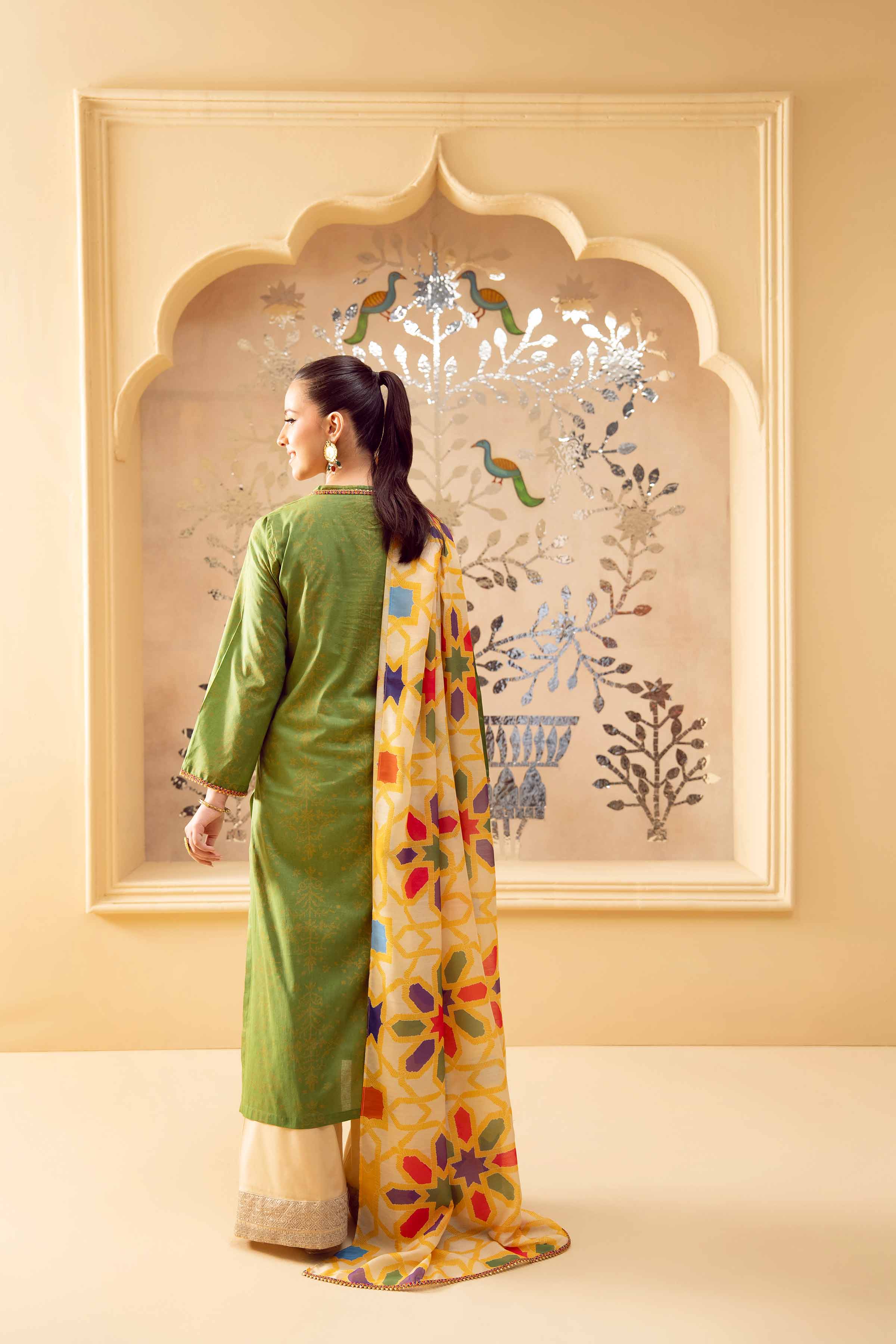 NishatUK - Green Printed  Lawn 2-piece ready to wear Dress