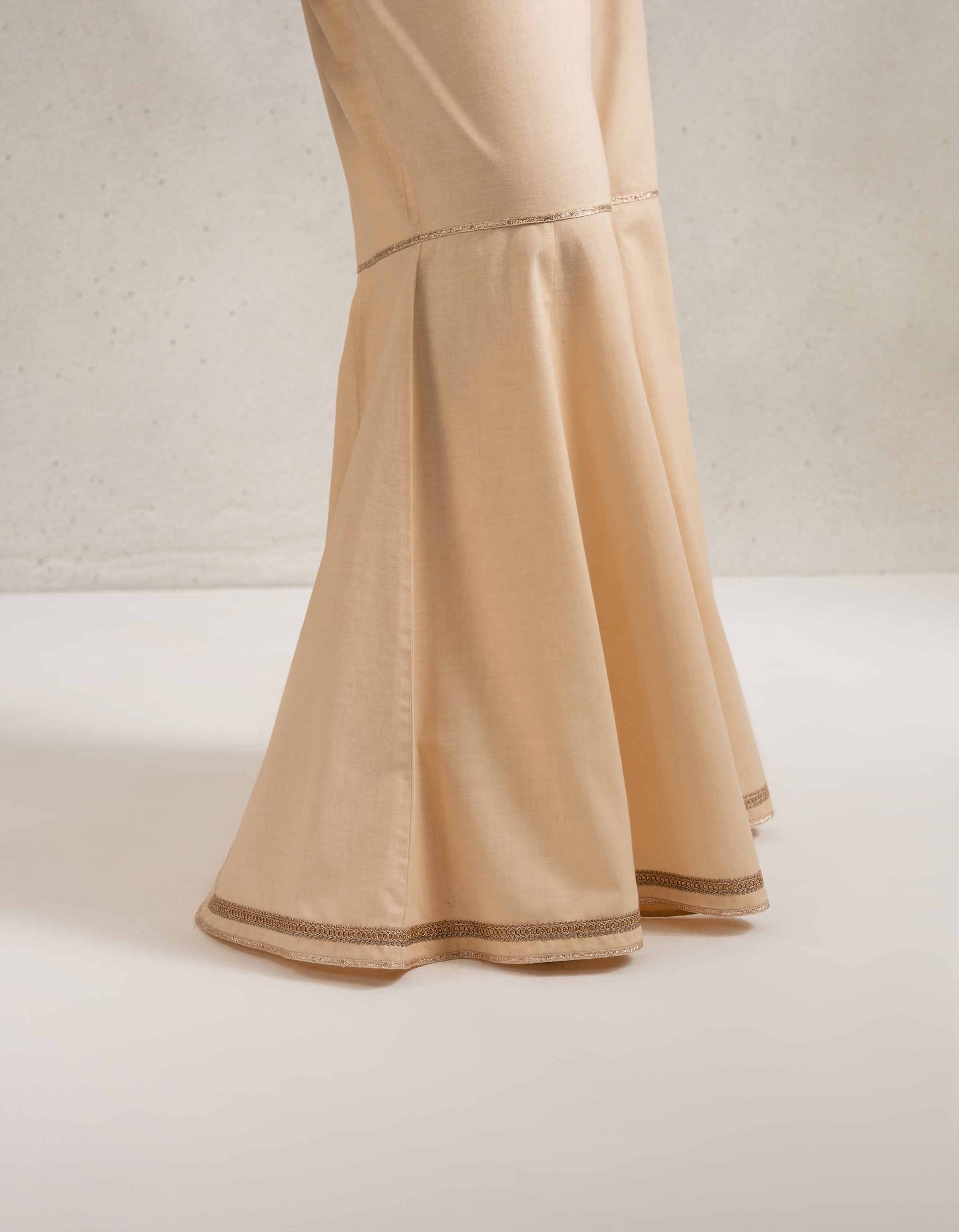 NishatUK - Brown Solids  Cambric 1-piece ready to wear Sharara
