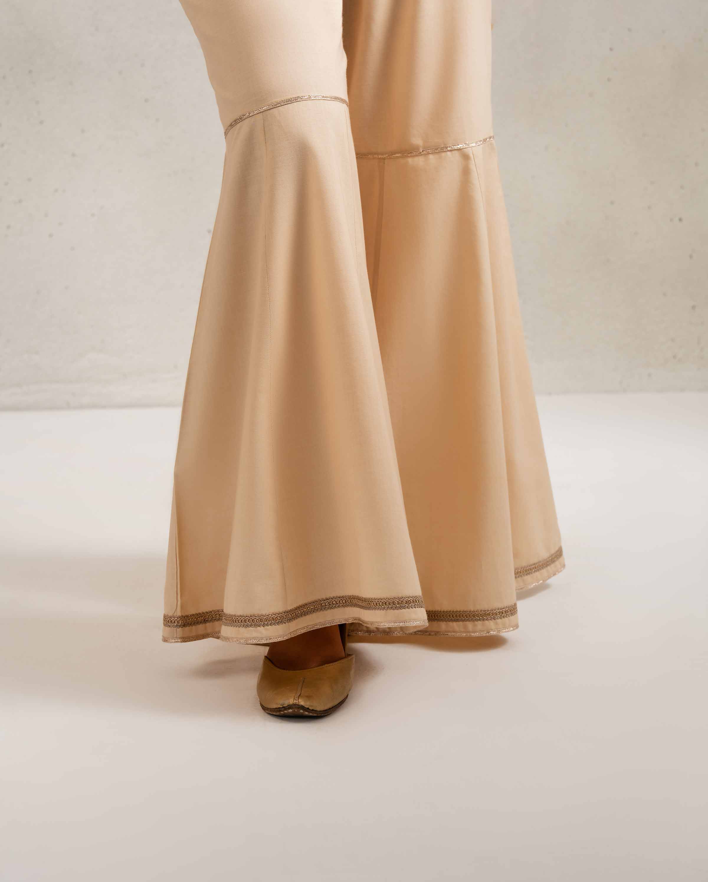 NishatUK - Brown Solids  Cambric 1-piece ready to wear Sharara