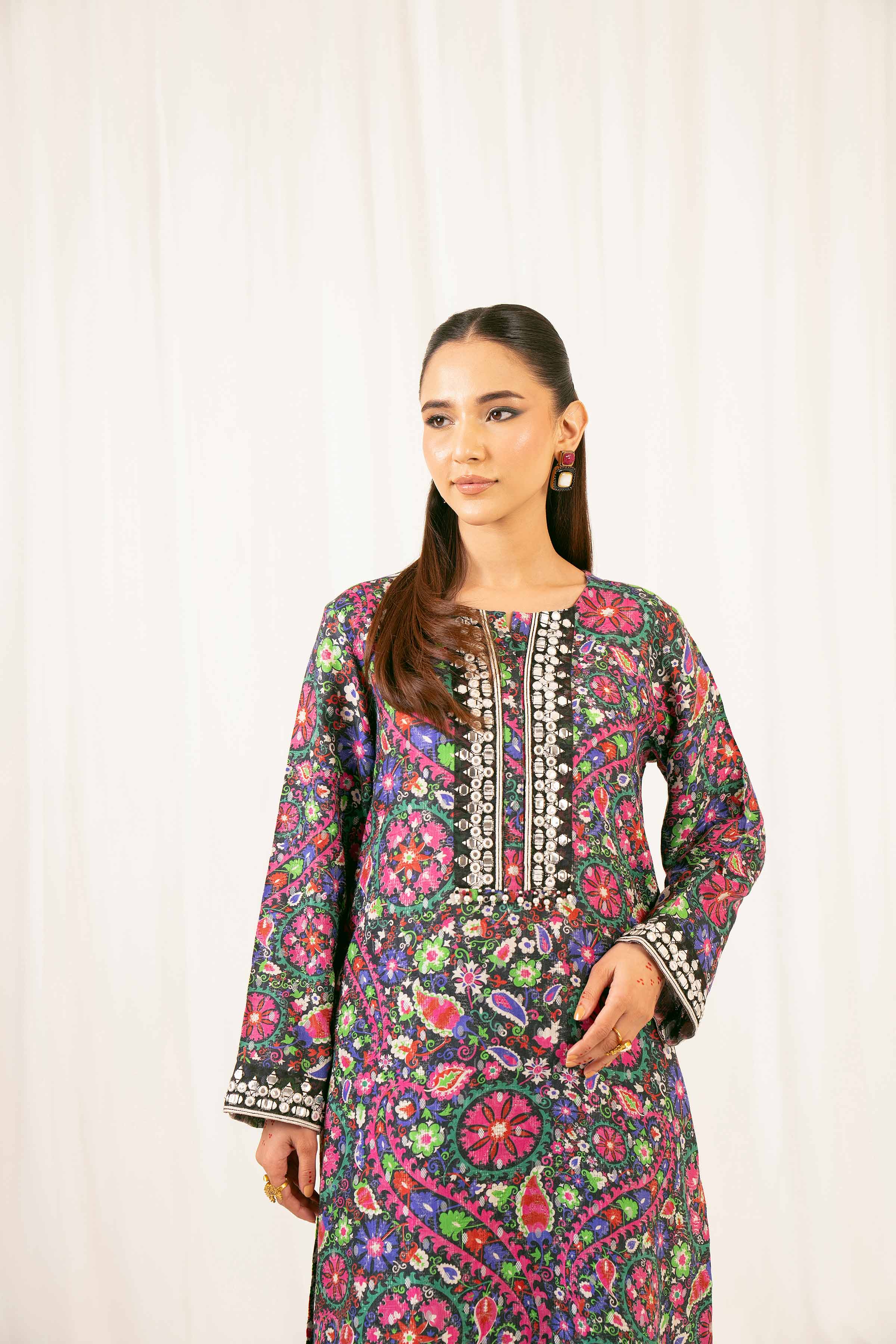NishatUK - Multi Embroidered Jacquard 2-piece ready to wear Dress