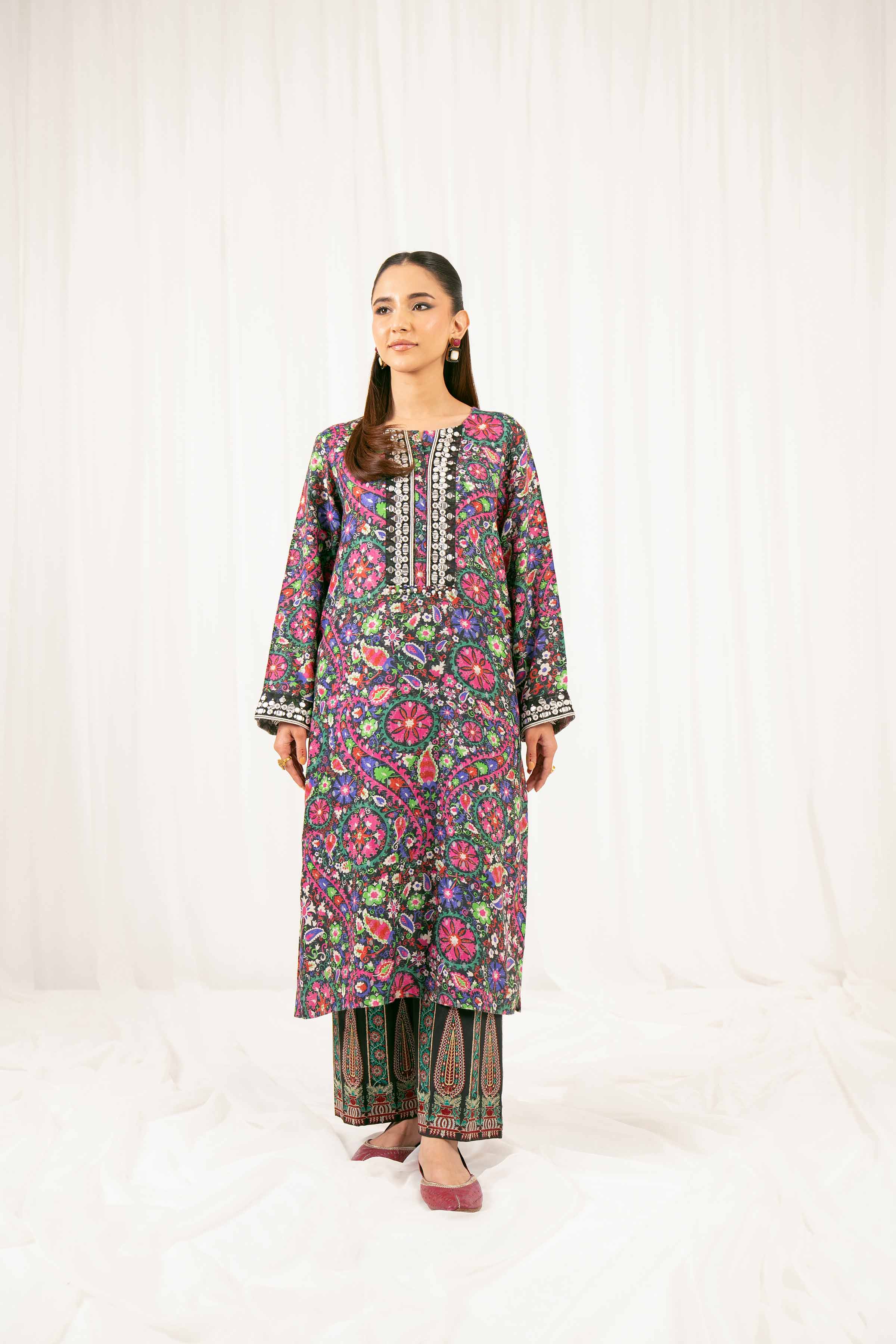 NishatUK - Multi Embroidered Jacquard 2-piece ready to wear Dress