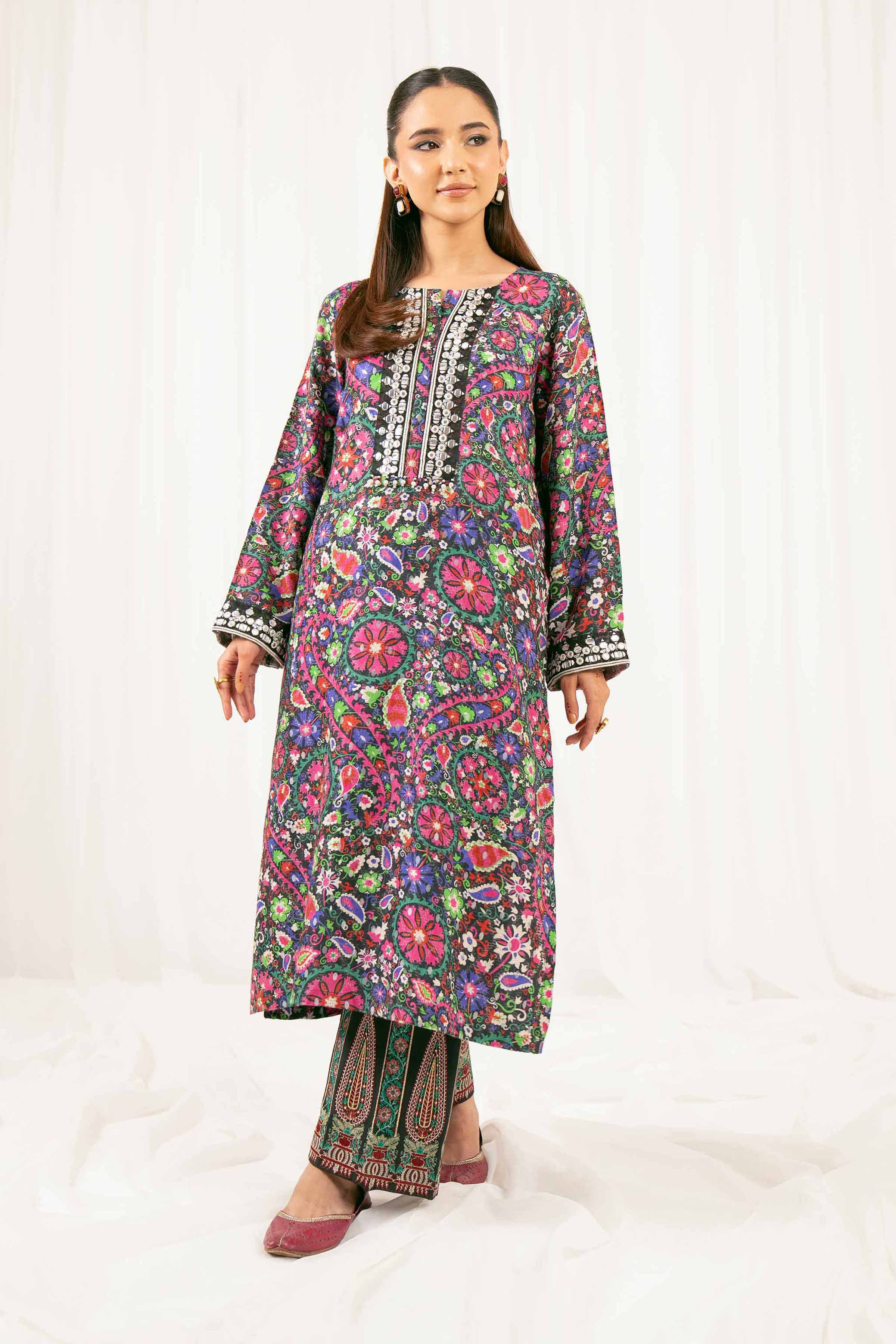 NishatUK - Multi Embroidered Jacquard 2-piece ready to wear Dress