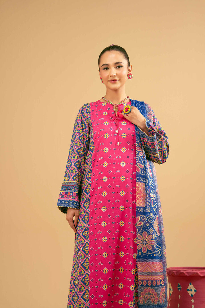 3 Piece - Printed Embroidered Suit - PE25-280 for Women - Pret Collection | Nishat | Shop Online