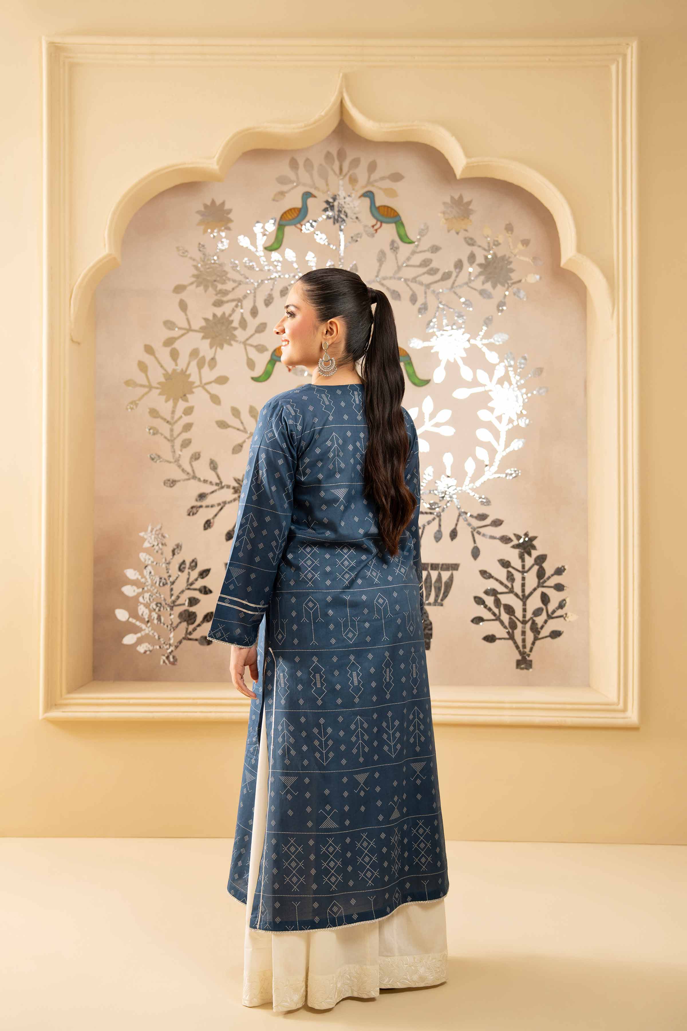 NishatUK - Blue Printed  Lawn 1-piece ready to wear Shirt