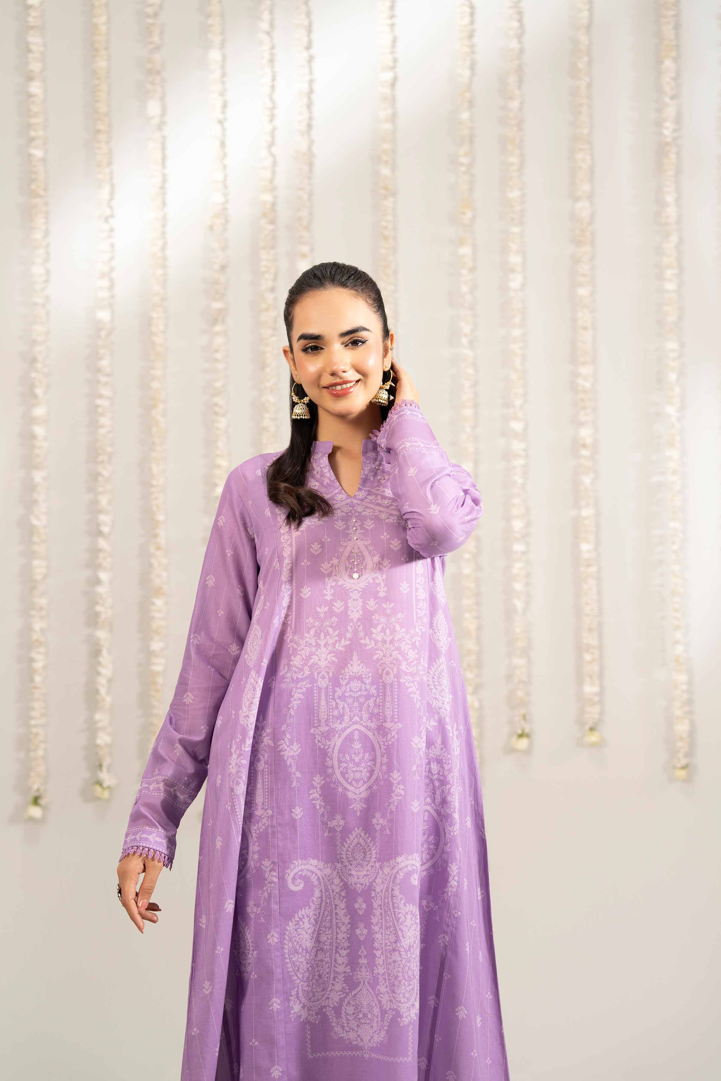 NishatUK - Purple Printed Lawn 2-piece ready to wear Dress
