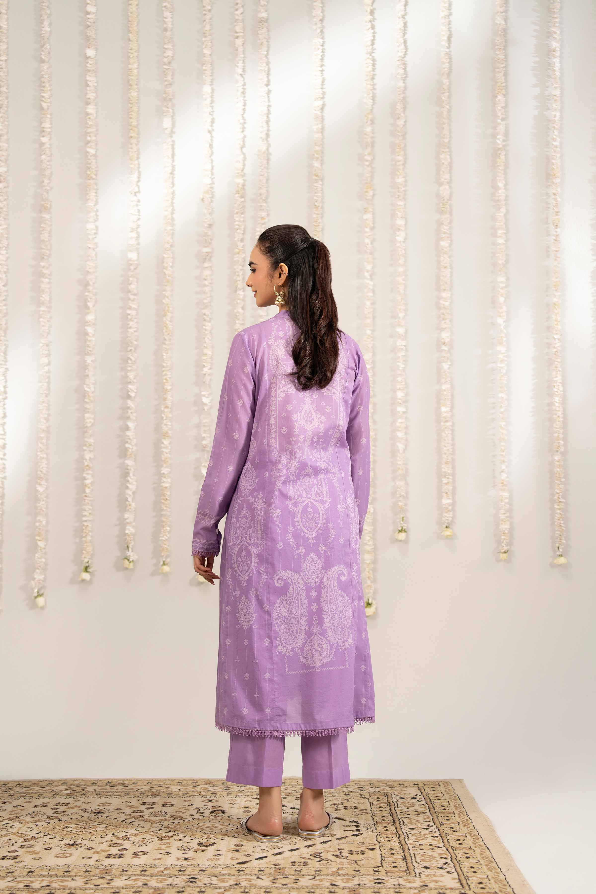 NishatUK - Purple Printed Lawn 2-piece ready to wear Dress