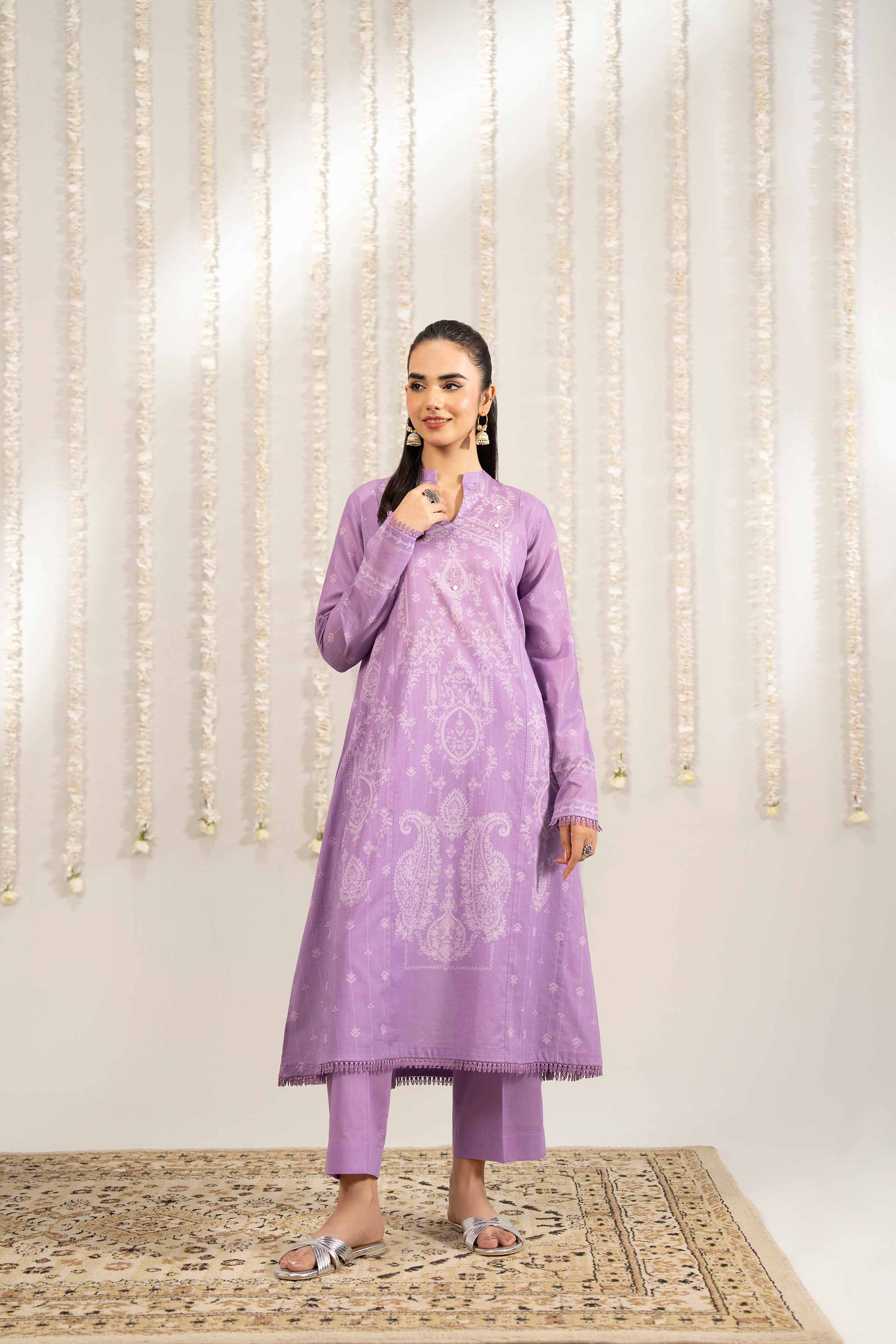 NishatUK - Purple Printed Lawn 2-piece ready to wear Dress