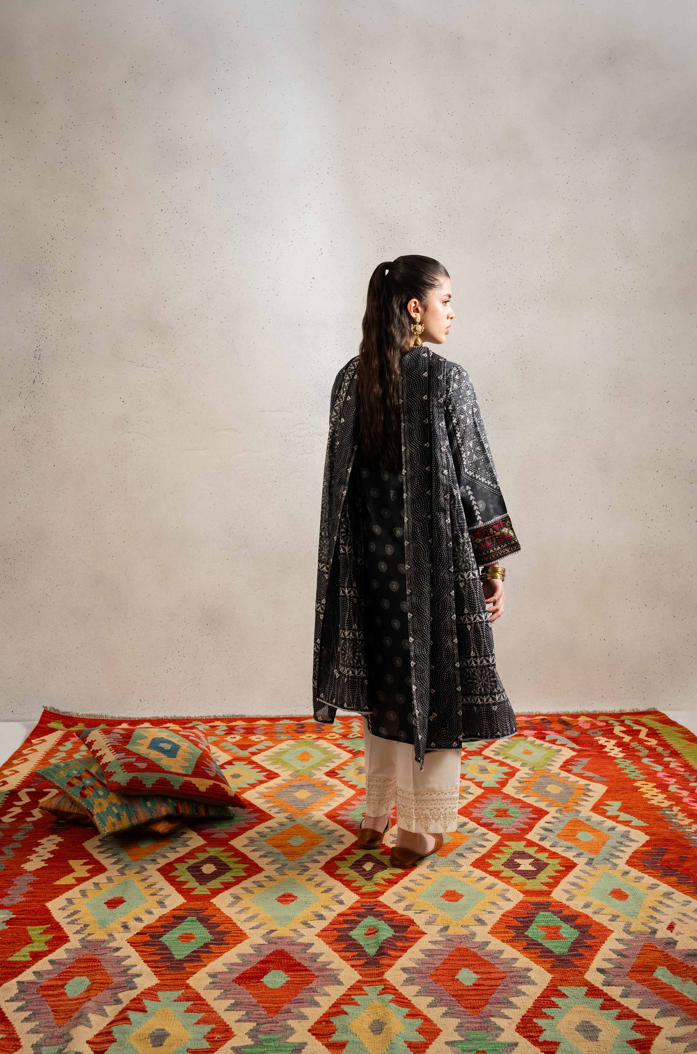 NishatUK - Brown Printed Lawn 2-piece ready to wear Dress