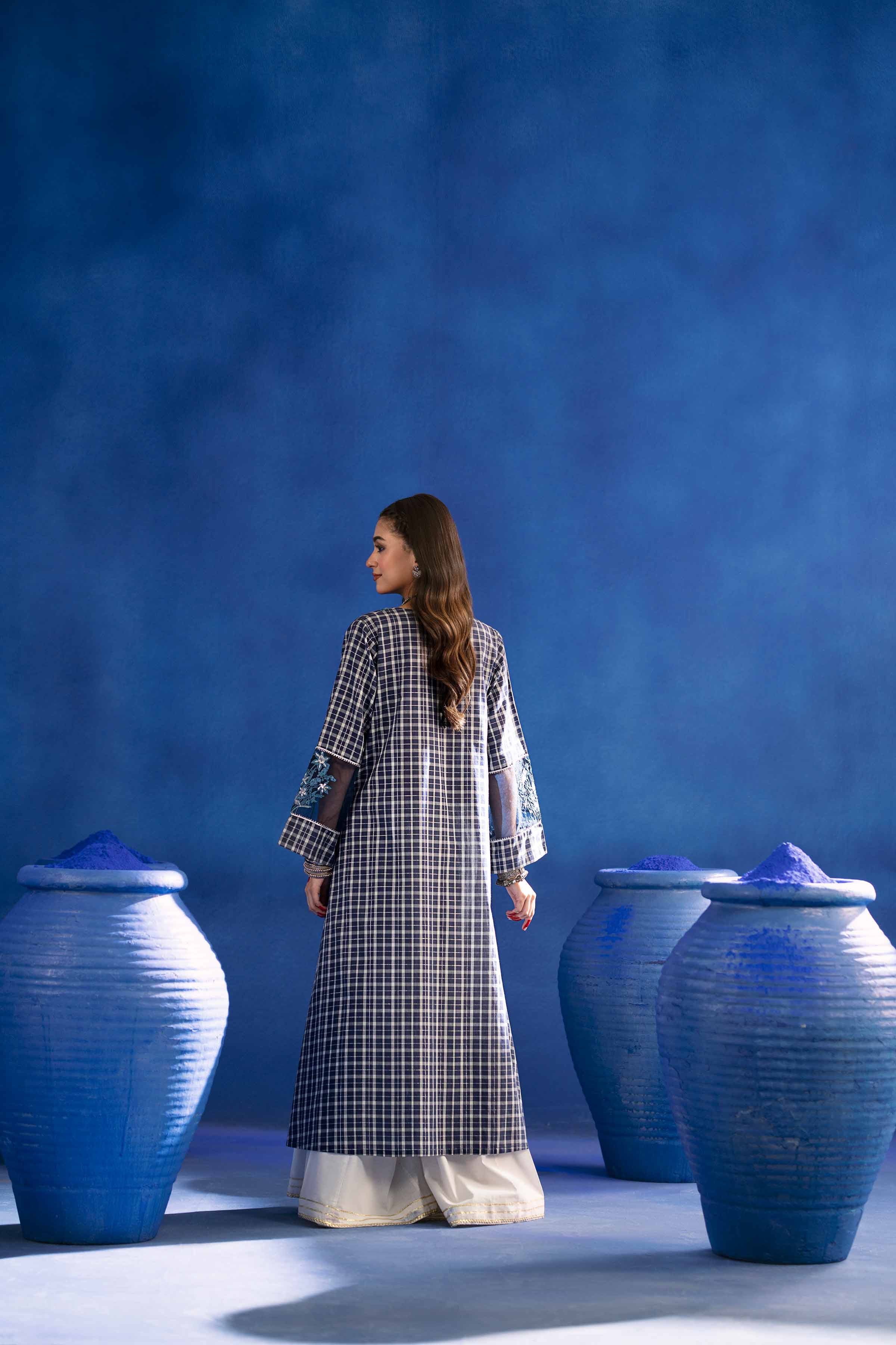 NishatUK - Brown Embroidered   Yarn Dyed 1-piece ready to wear Shirt