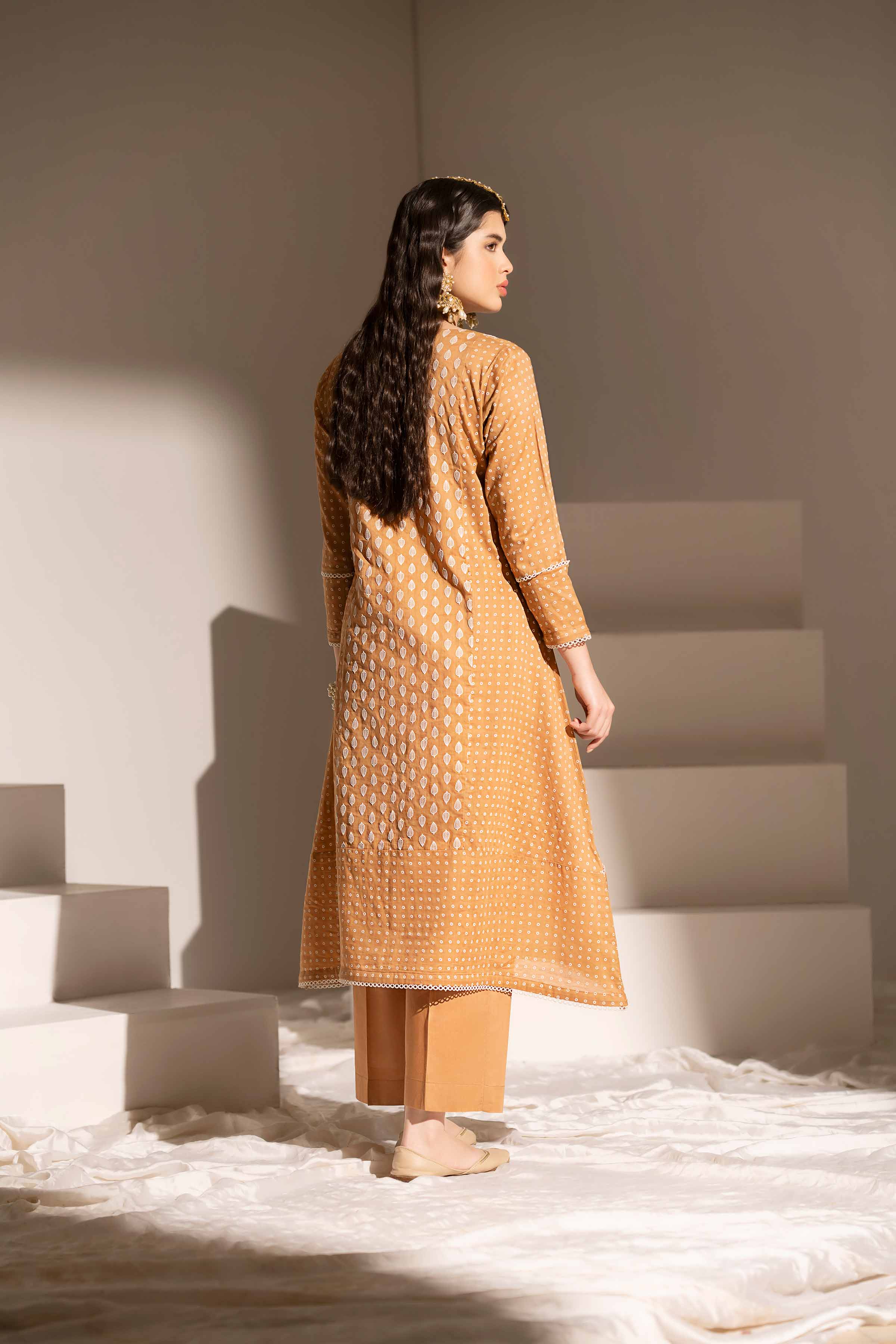 NishatUK - Brown Printed Lawn 2-piece ready to wear Dress