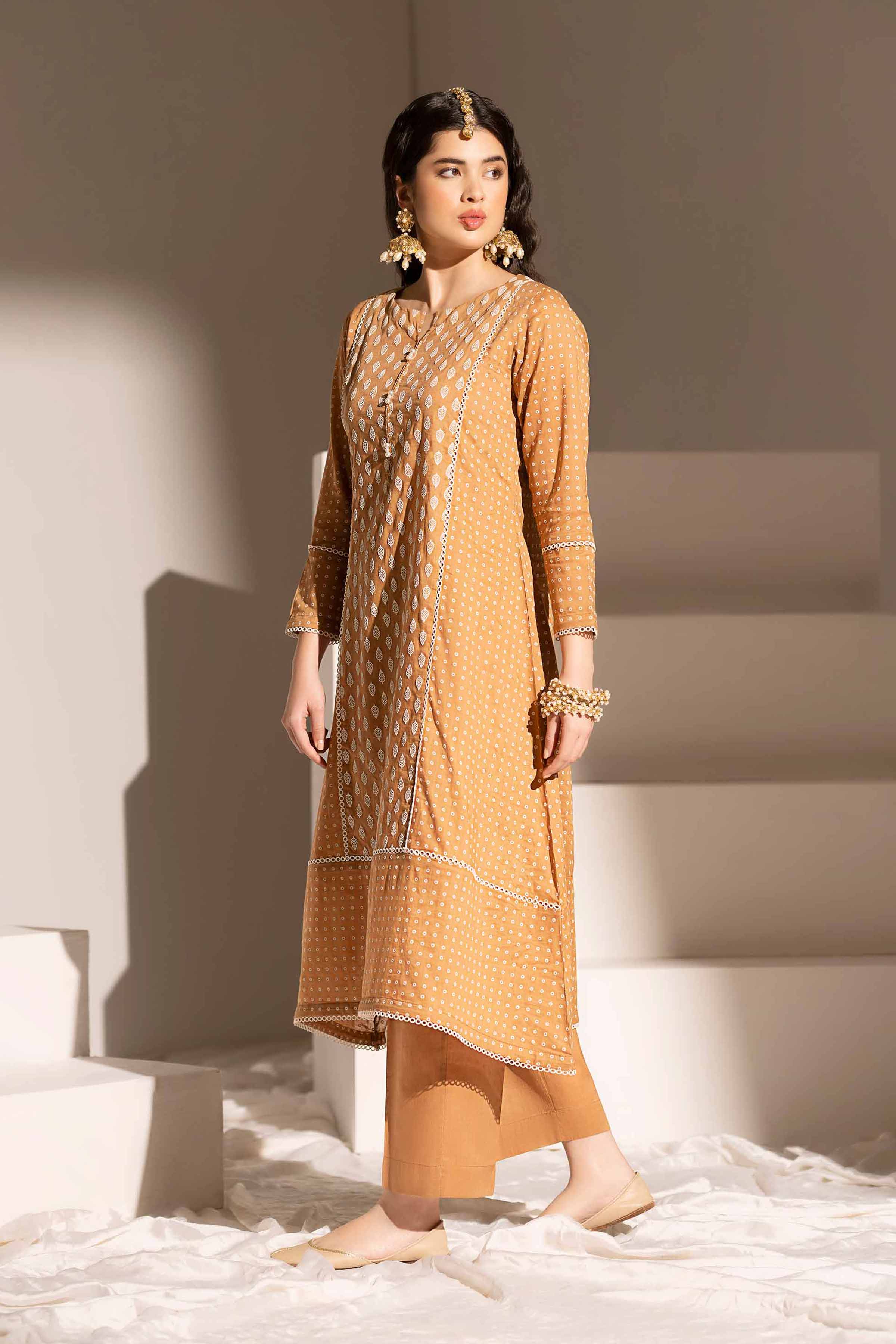 NishatUK - Brown Printed Lawn 2-piece ready to wear Dress