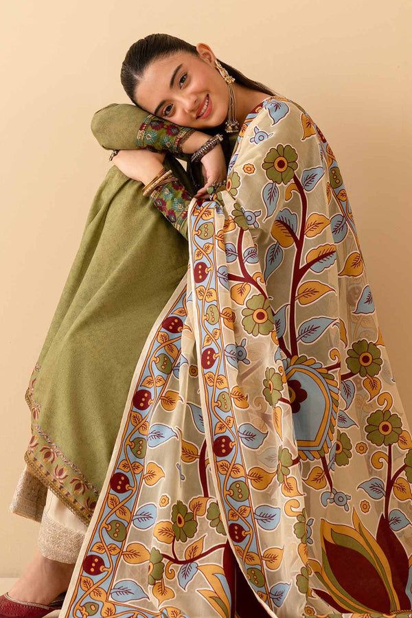 NishatUK - Green Embroidered  Lawn 2-piece ready to wear Dress