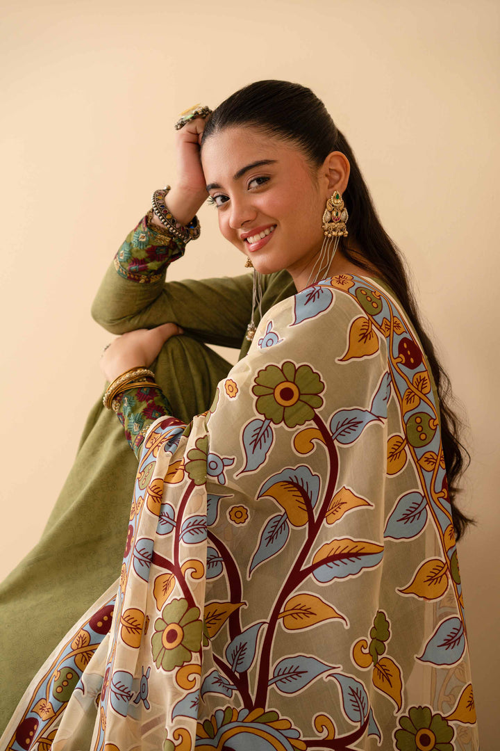 NishatUK - Green Embroidered  Lawn 2-piece ready to wear Dress