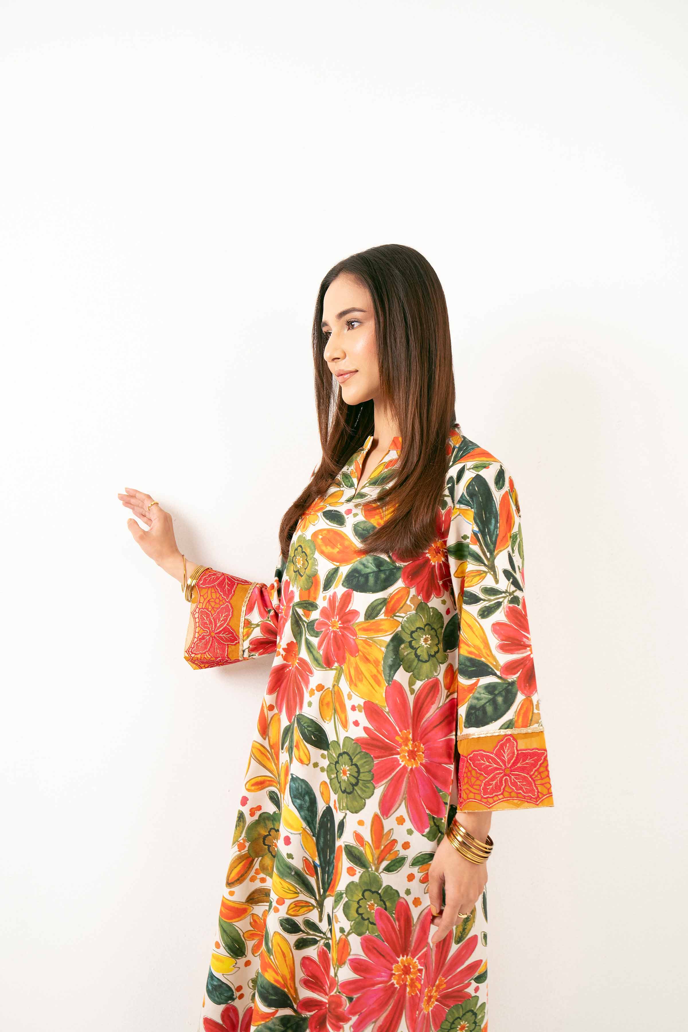 NishatUK - Multi Printed  Cambric 2-piece ready to wear Dress