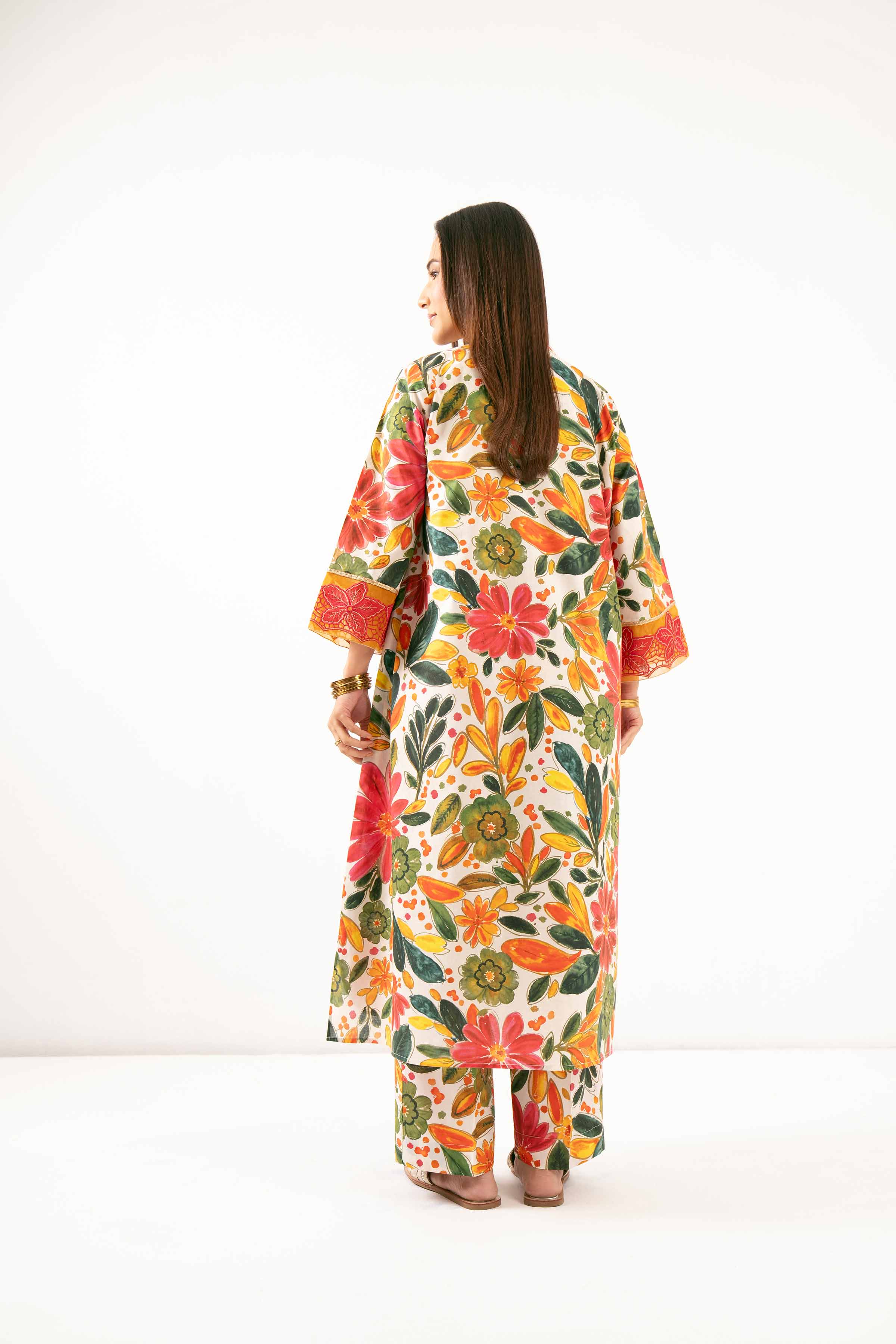 NishatUK - Multi Printed  Cambric 2-piece ready to wear Dress