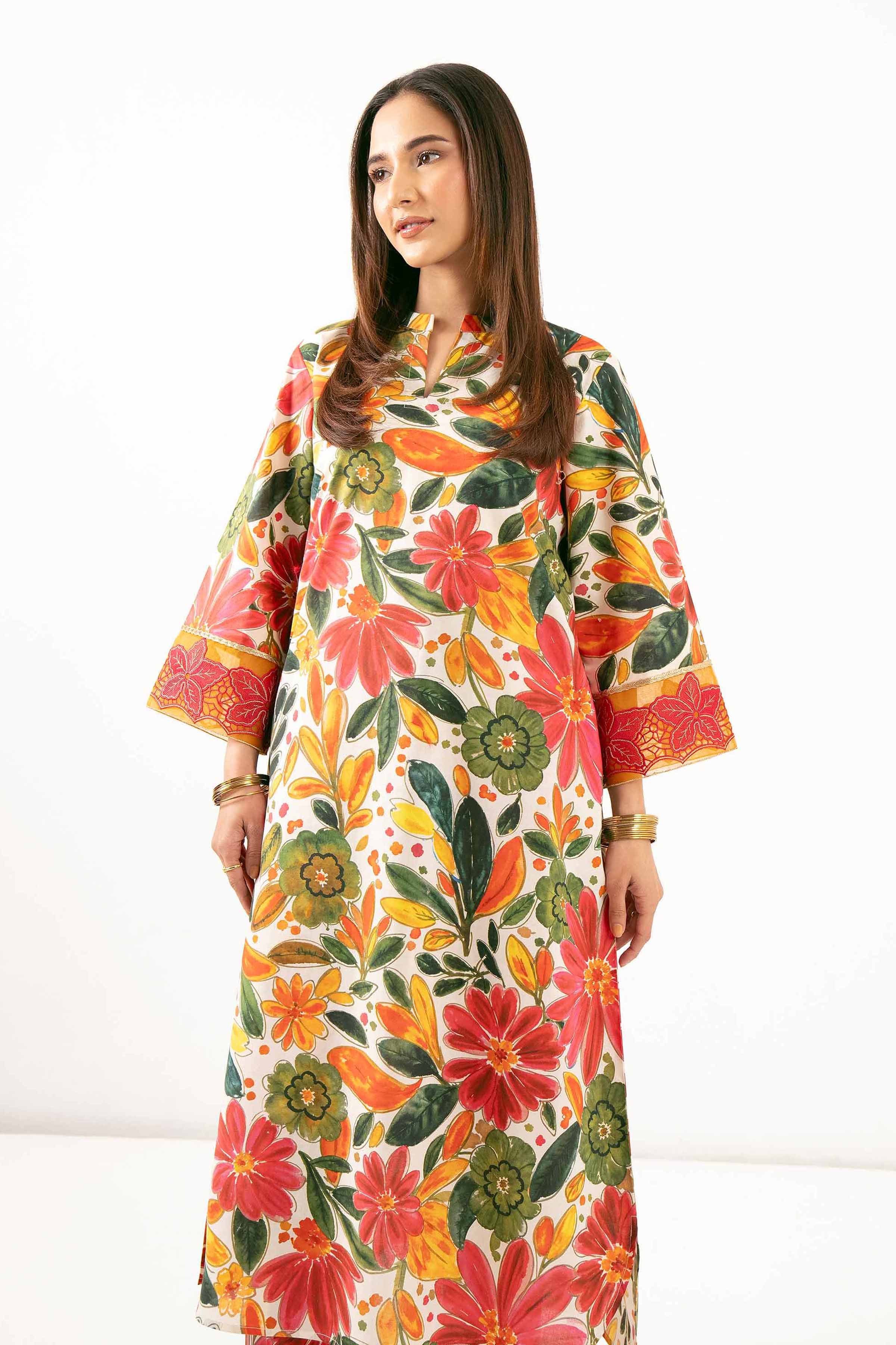 NishatUK - Multi Printed  Cambric 2-piece ready to wear Dress