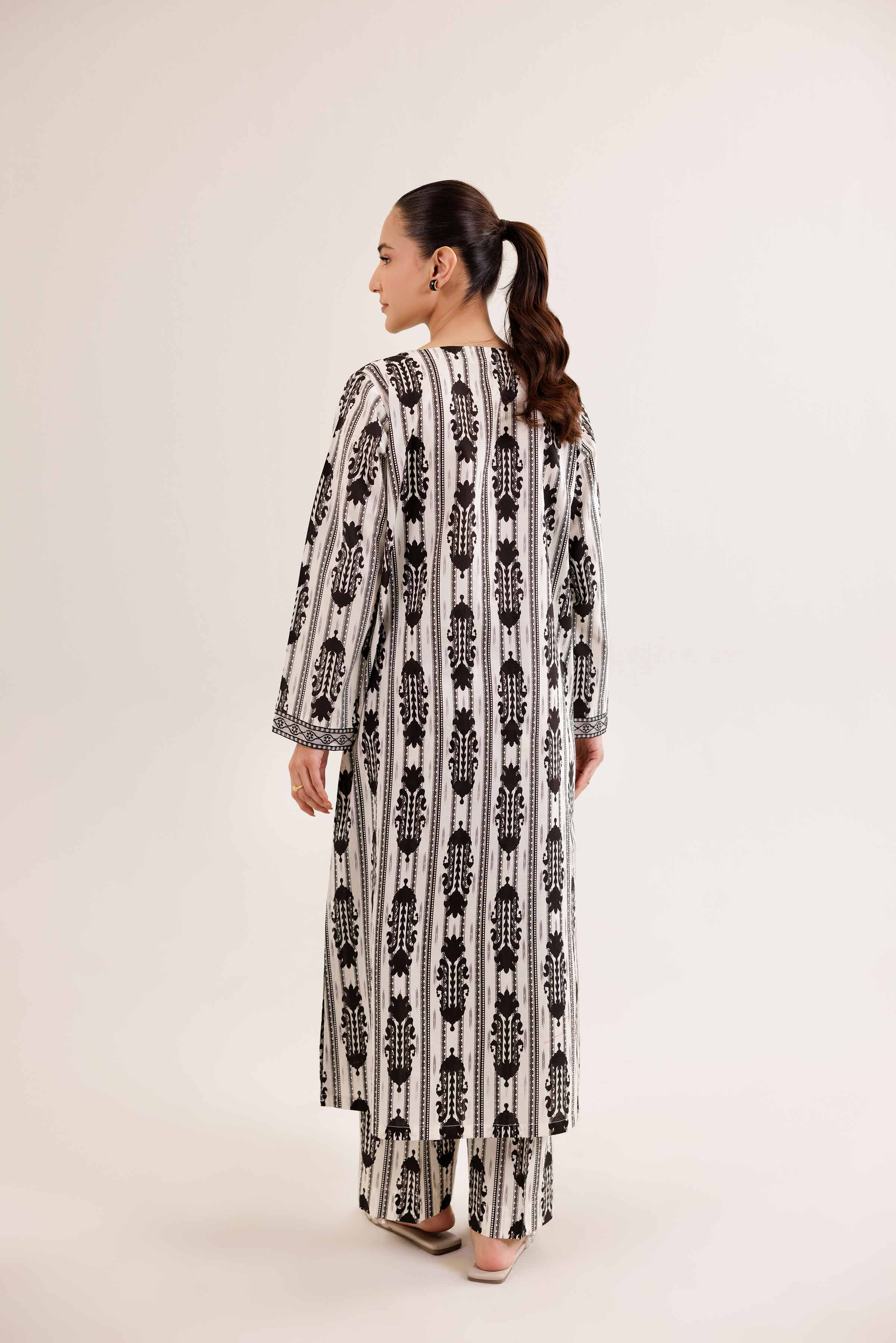 NishatUK - White Embroidered   Cambric 2-piece ready to wear Dress