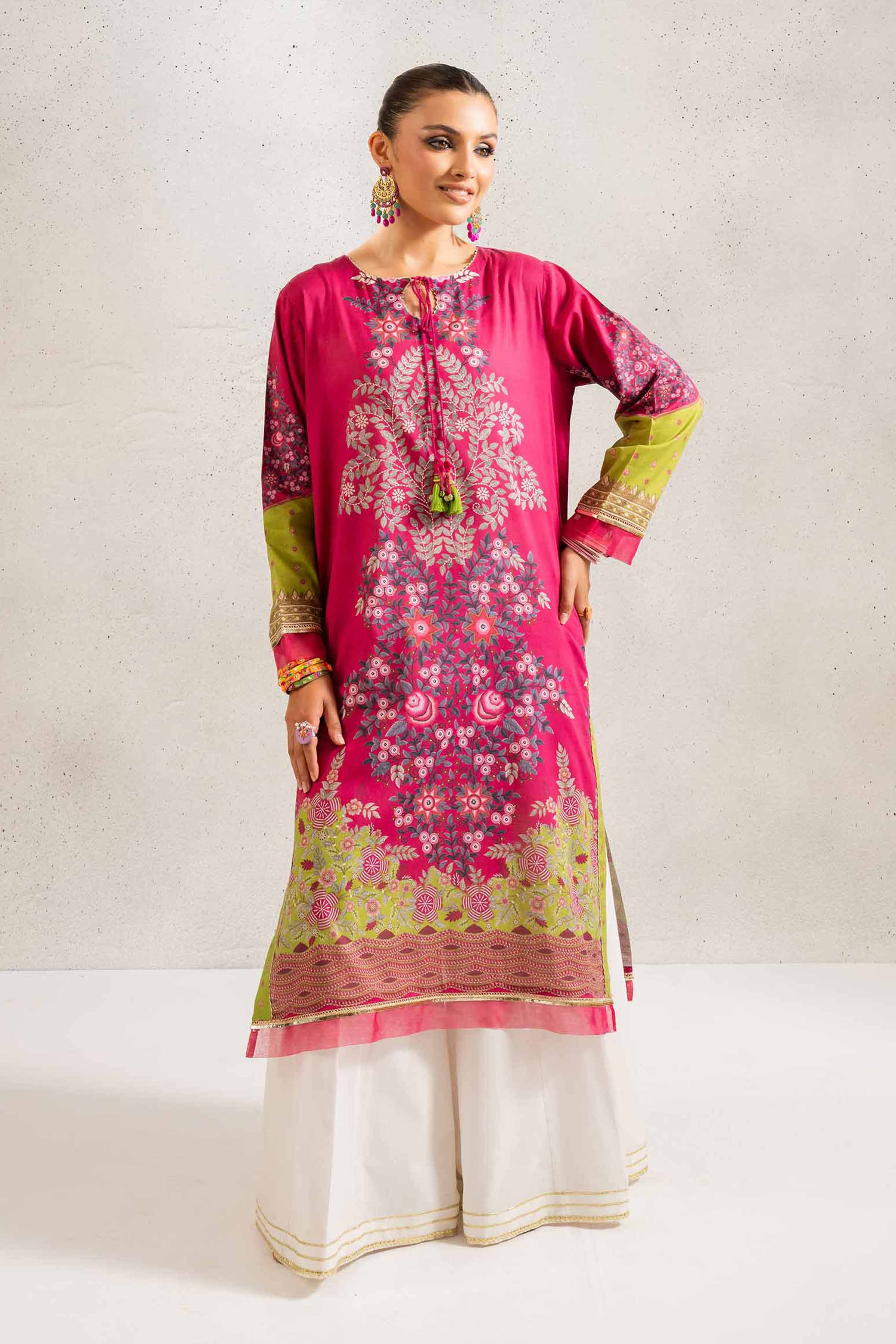 NishatUK - Pink Printed Lawn 1-piece ready to wear Shirt