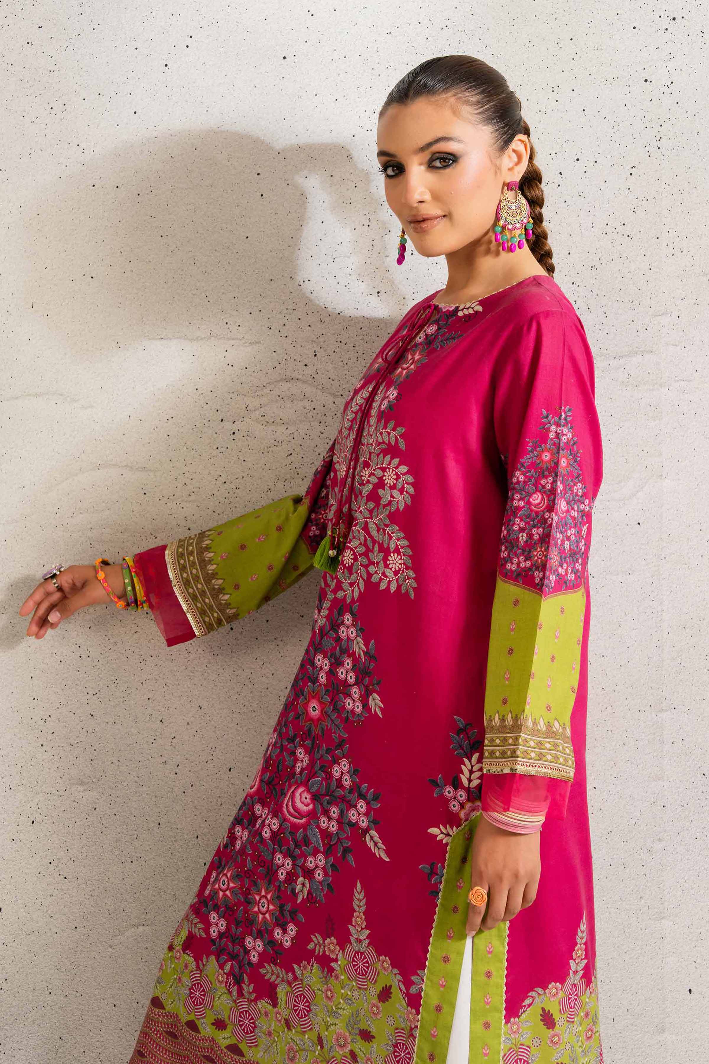 NishatUK - Pink Printed Lawn 1-piece ready to wear Shirt