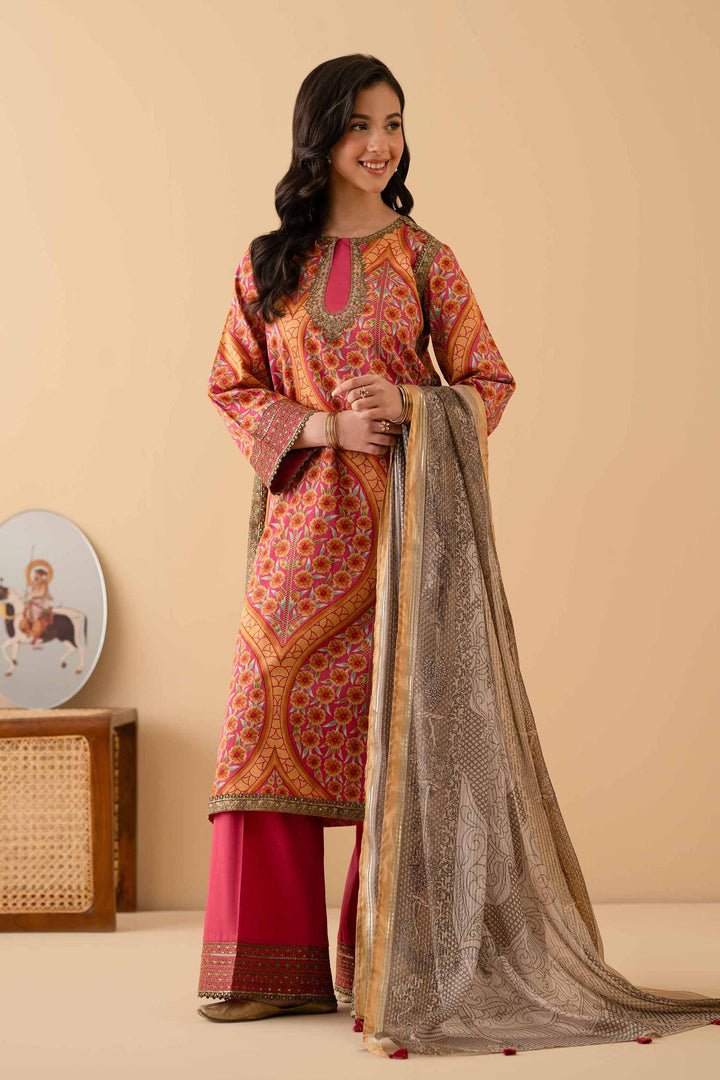 3 Piece - Printed Embroidered Suit - PE25-377 for Women - Pret Collection | Nishat | Shop Online