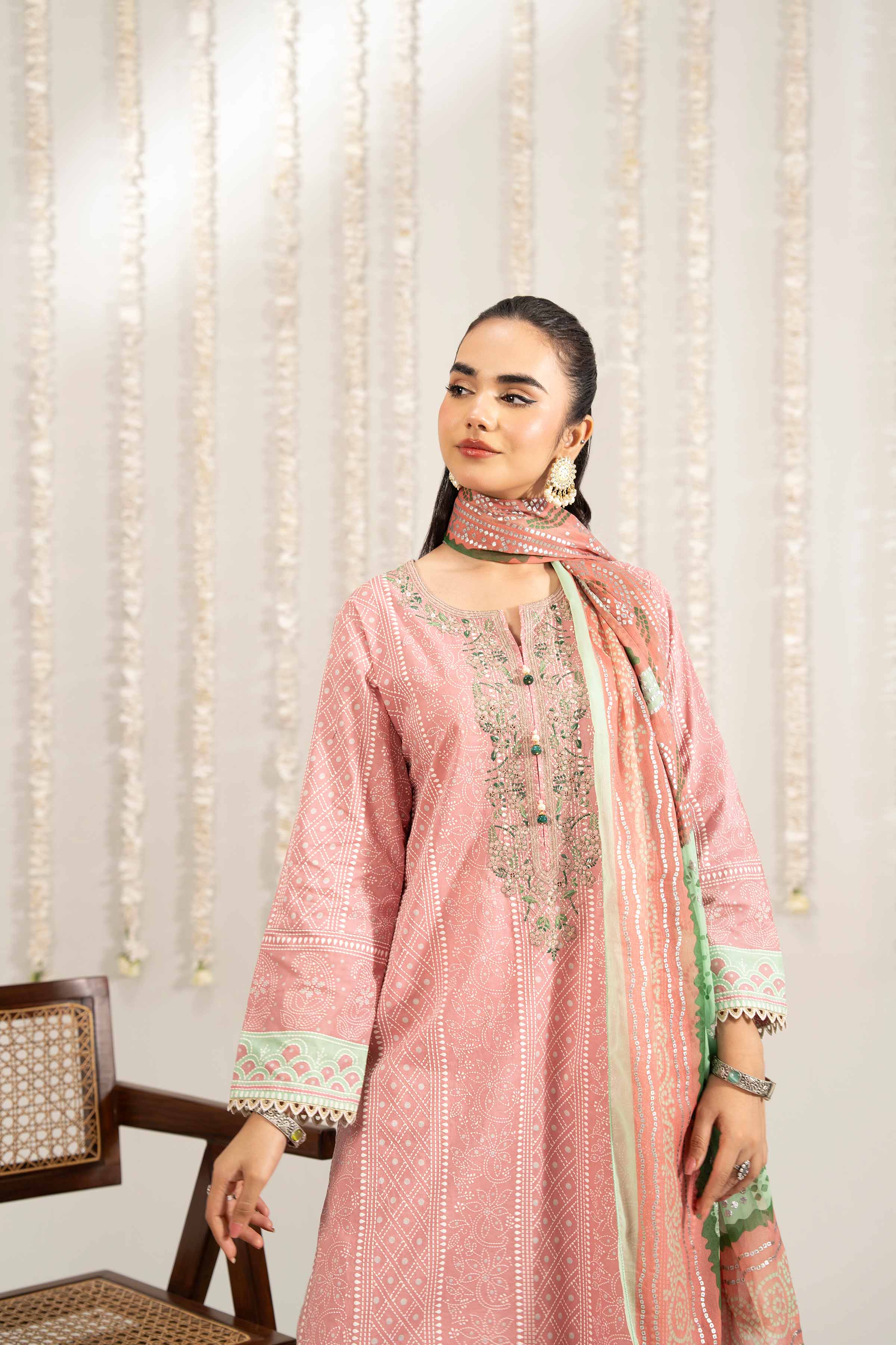 NishatUK - Pink Embroidered  Lawn 2-piece ready to wear Dress