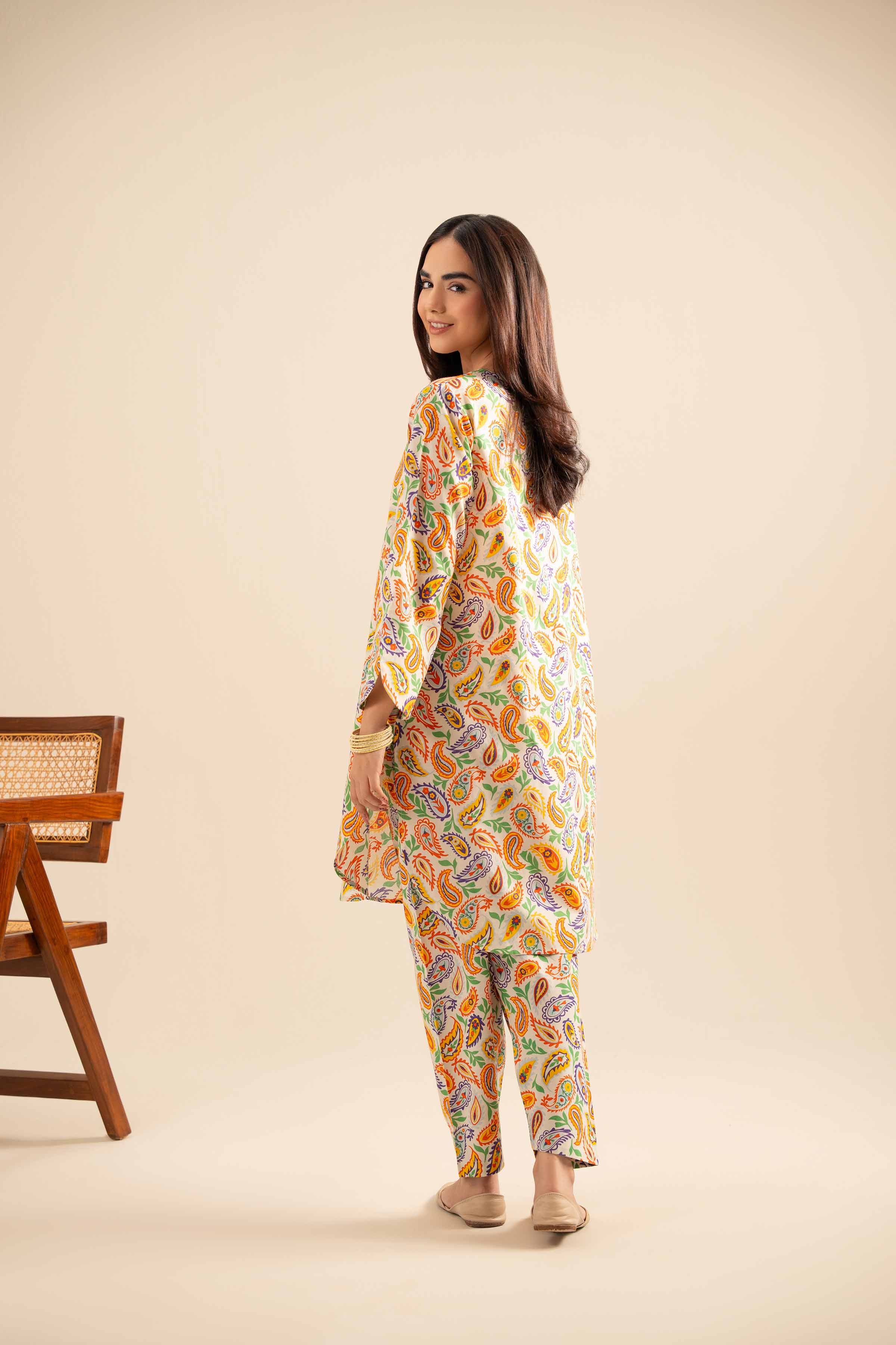 NishatUK - Multi Printed Cotton 2-piece ready to wear Dress