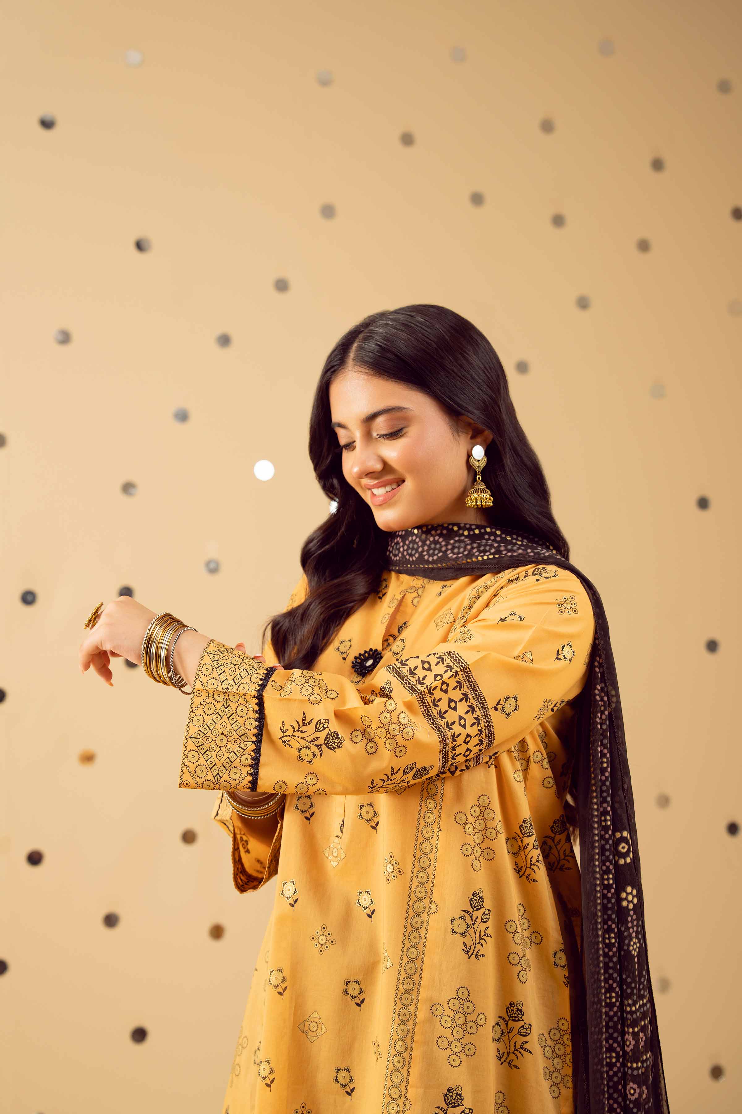 NishatUK - Marigold Printed Lawn 2-piece ready to wear Dress