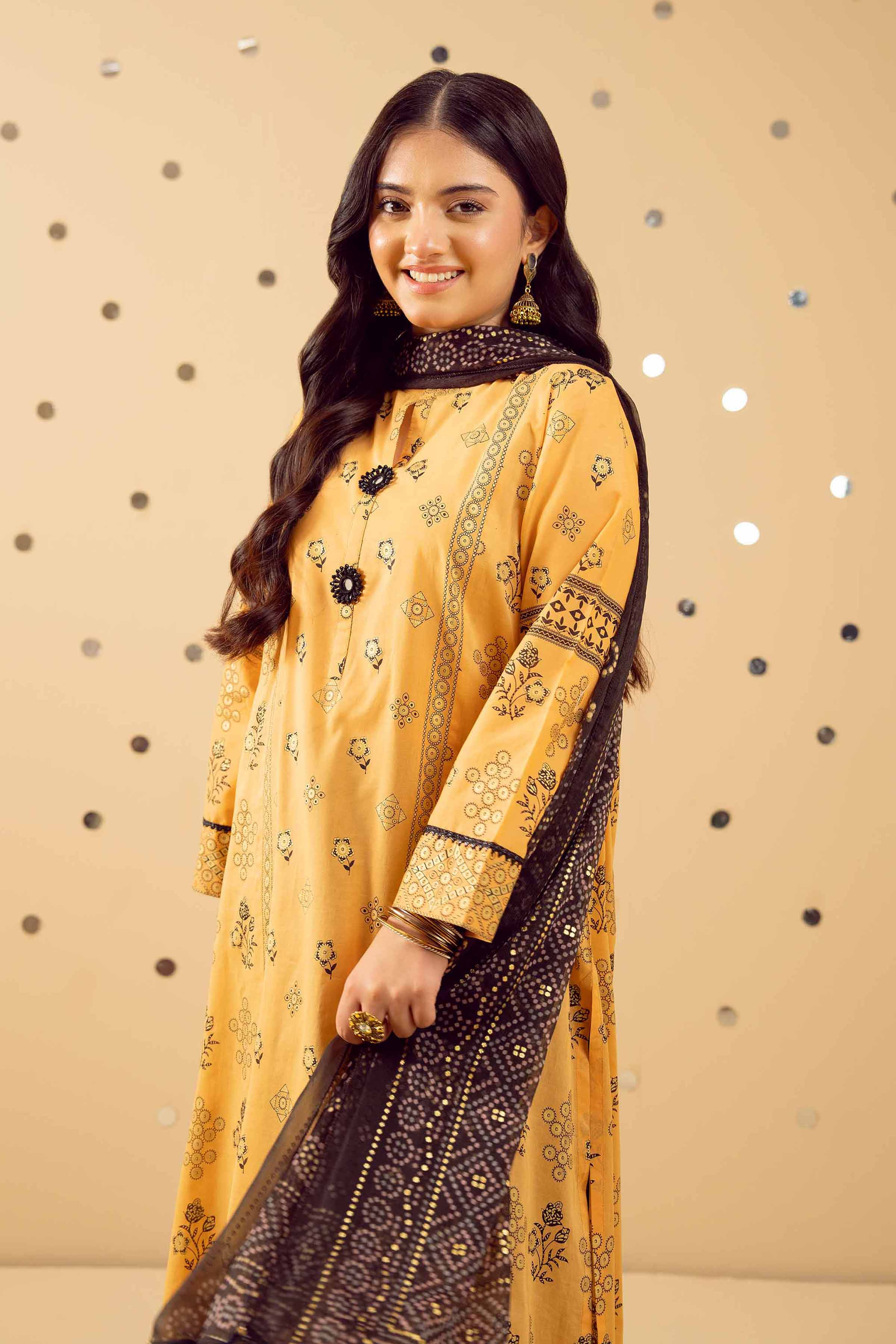 NishatUK - Marigold Printed Lawn 2-piece ready to wear Dress