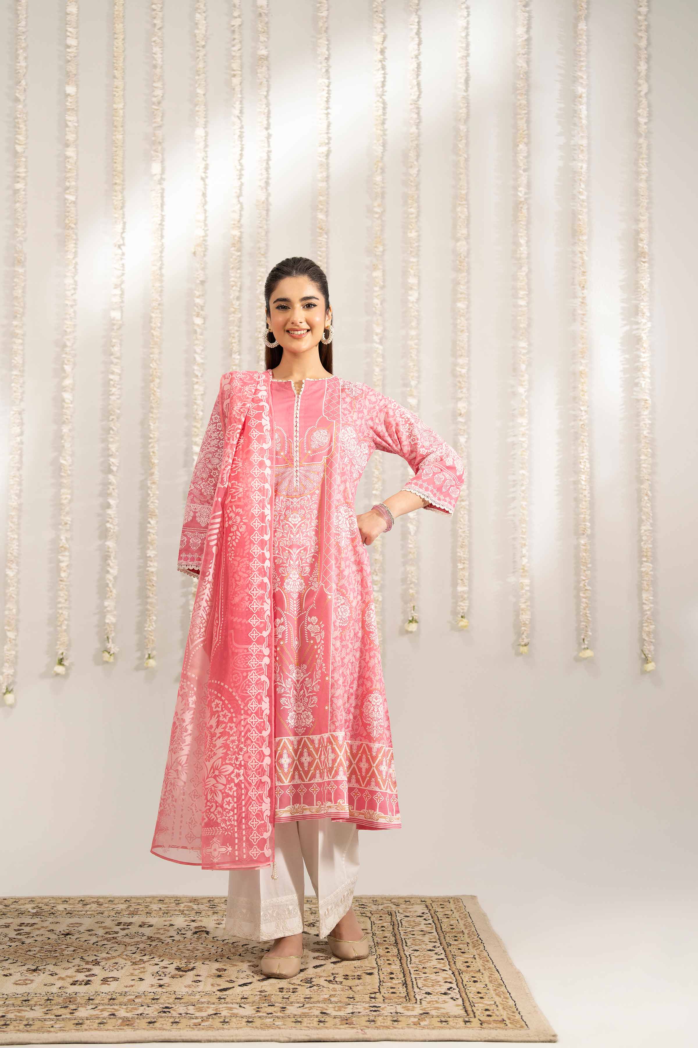 NishatUK - Pink Printed Lawn 2-piece ready to wear Dress