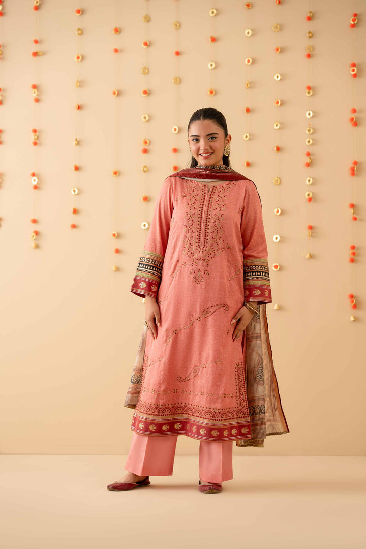 3 Piece - Printed Embroidered Suit - PE25-452 for Women - Pret Collection | Nishat | Shop Online