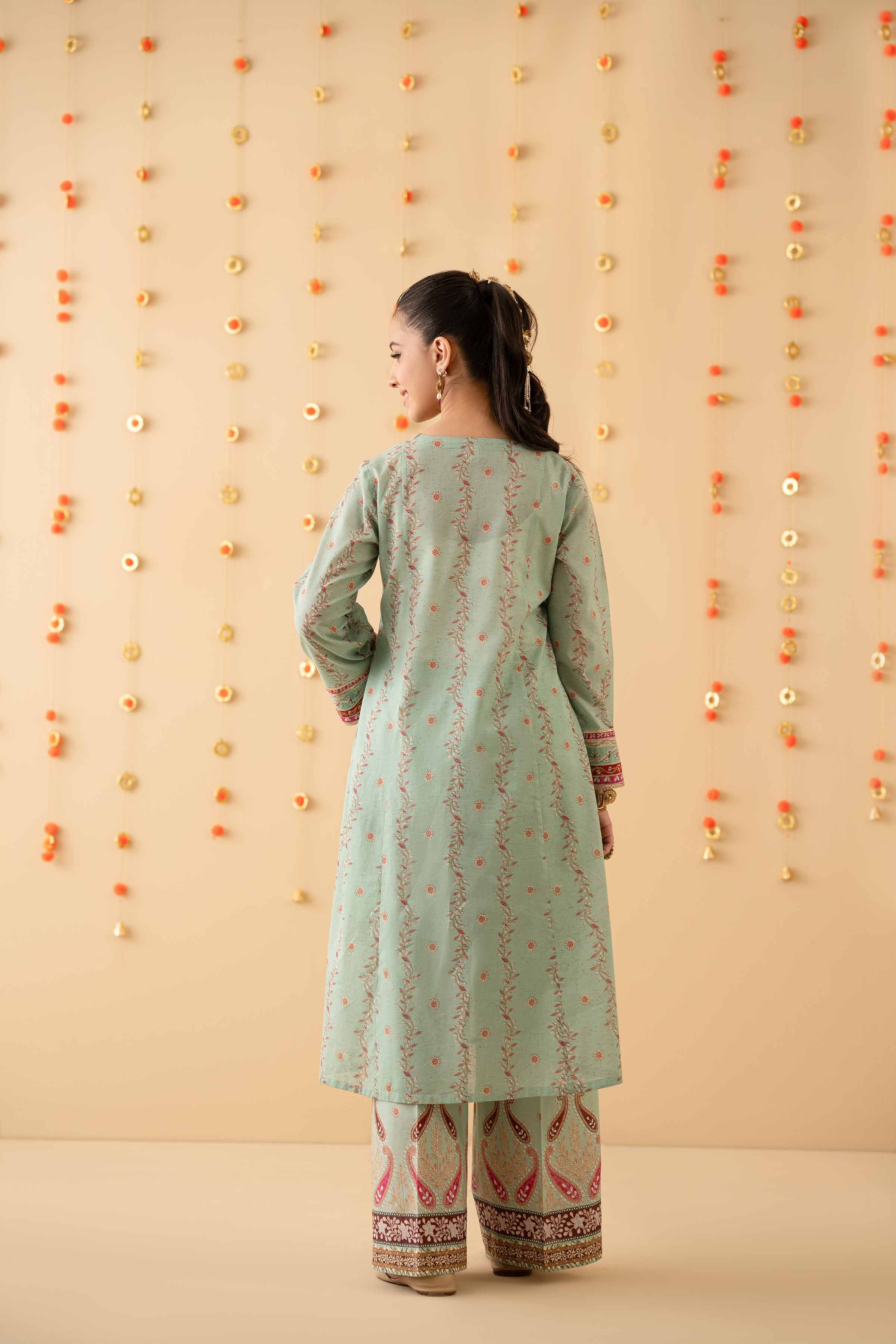 NishatUK - Aqua Printed Jacquard 2-piece ready to wear Dress