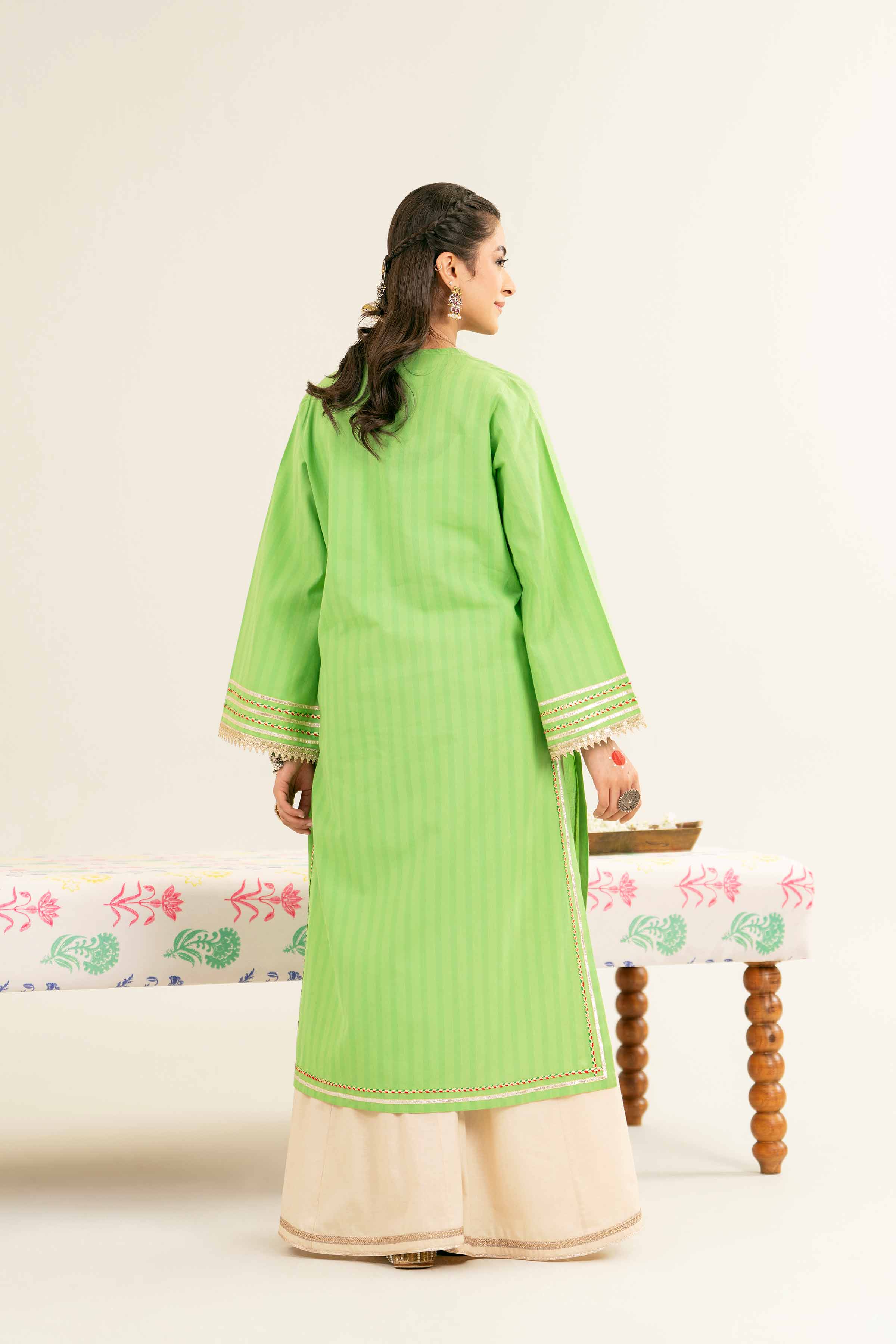 NishatUK - Green Solids Jacquard 1-piece ready to wear Shirt