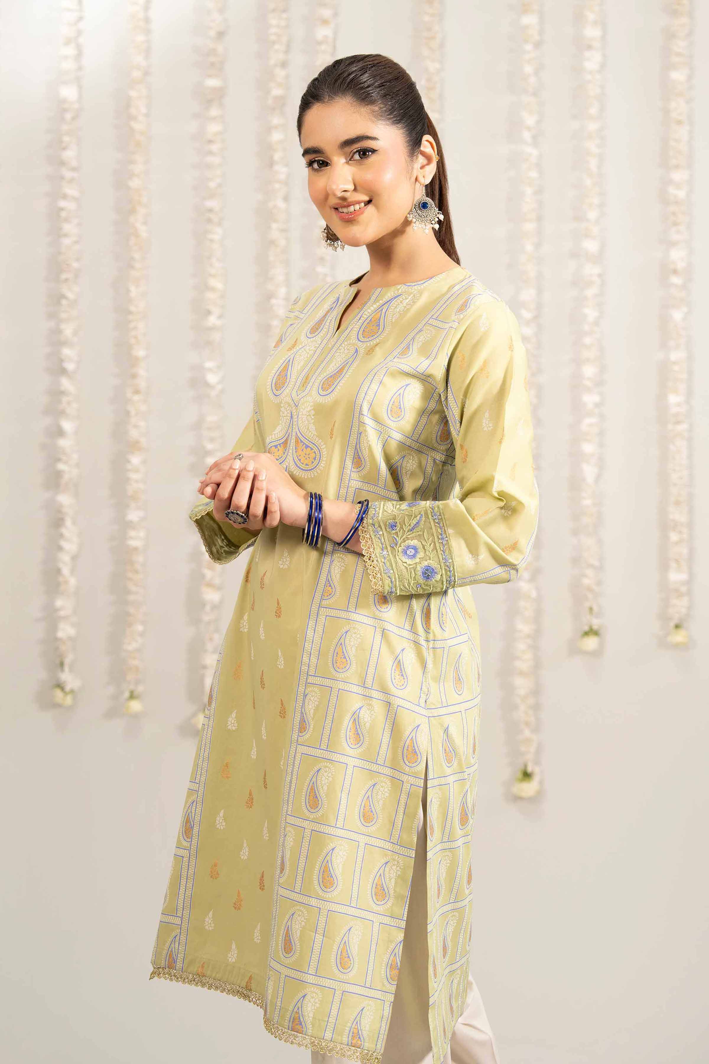 NishatUK - Green Embroidered Cambric 1-piece ready to wear Shirt