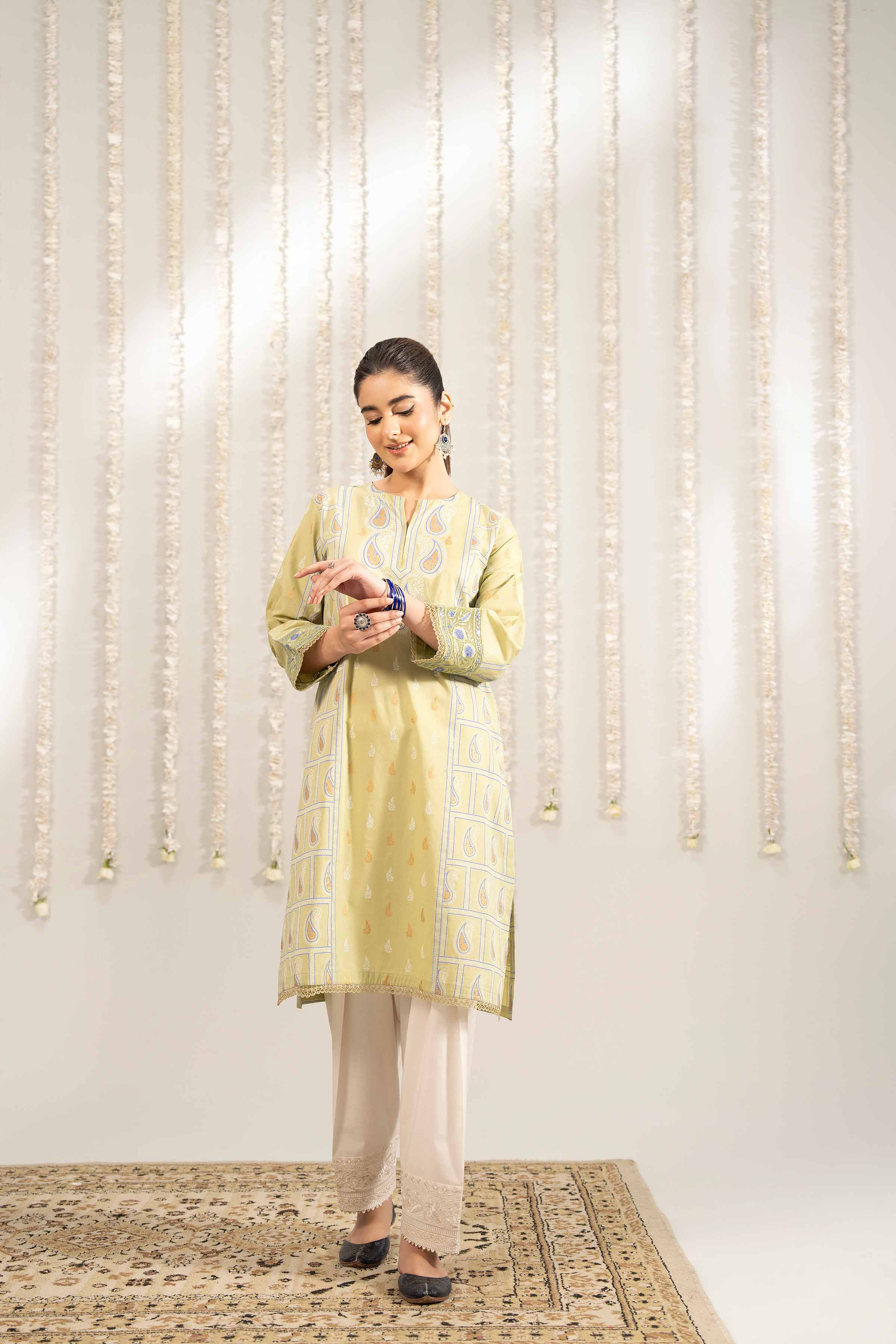 NishatUK - Green Embroidered Cambric 1-piece ready to wear Shirt