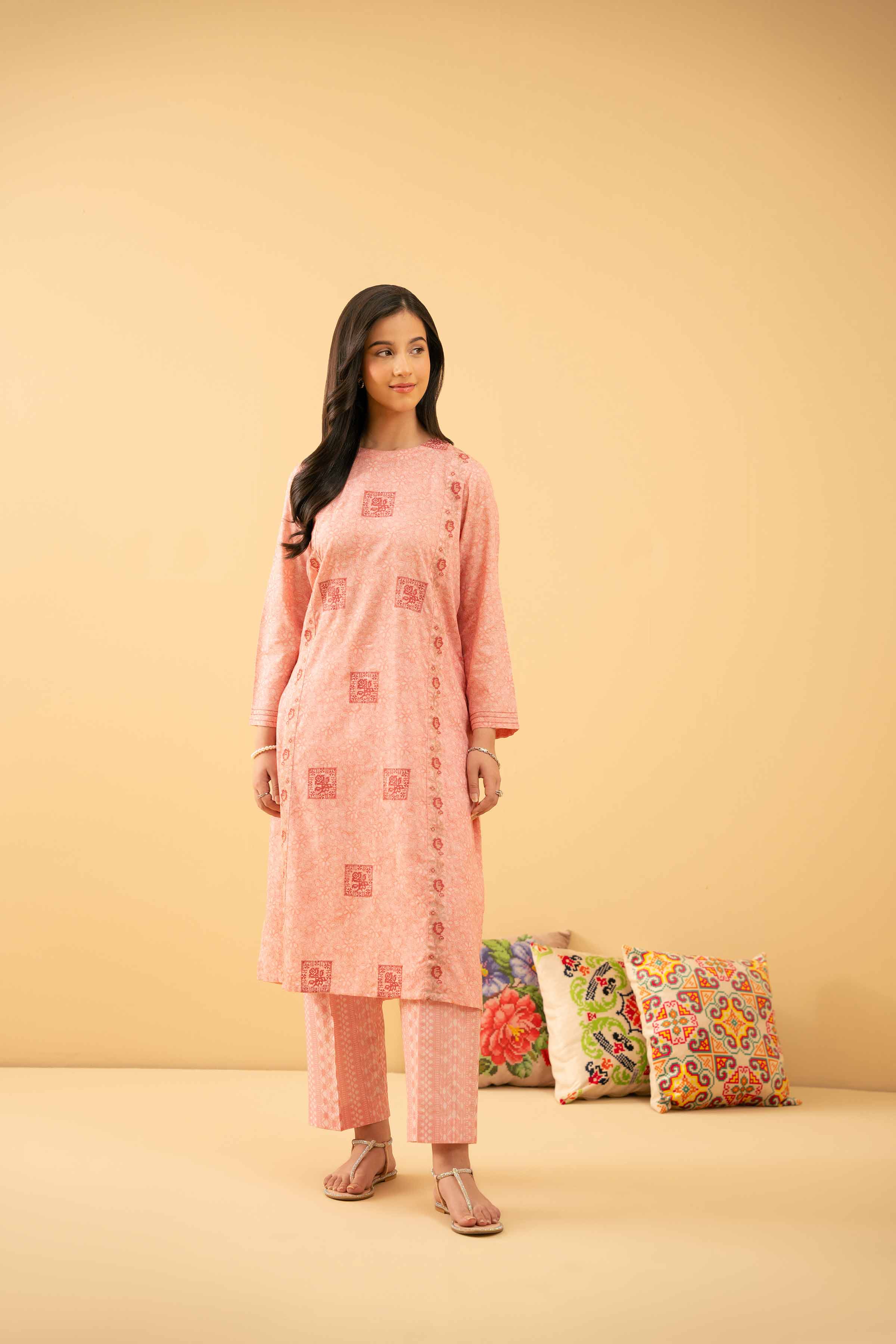 Nishat UK - Pink Embroidered Jacquard 2 Pieces ready to wear Dress