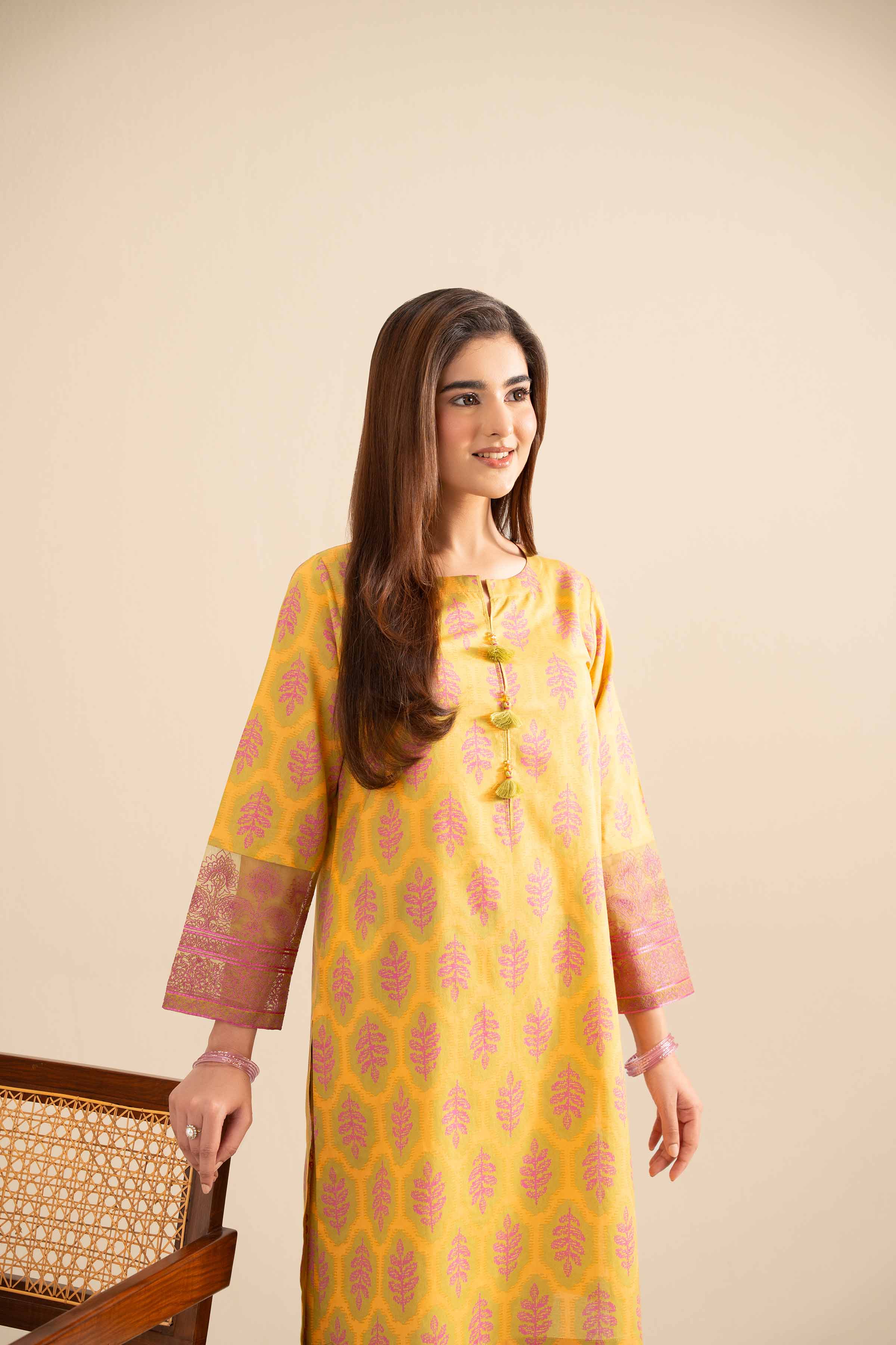 NishatUK - Green Embroidered  Cotton 2-piece ready to wear Dress