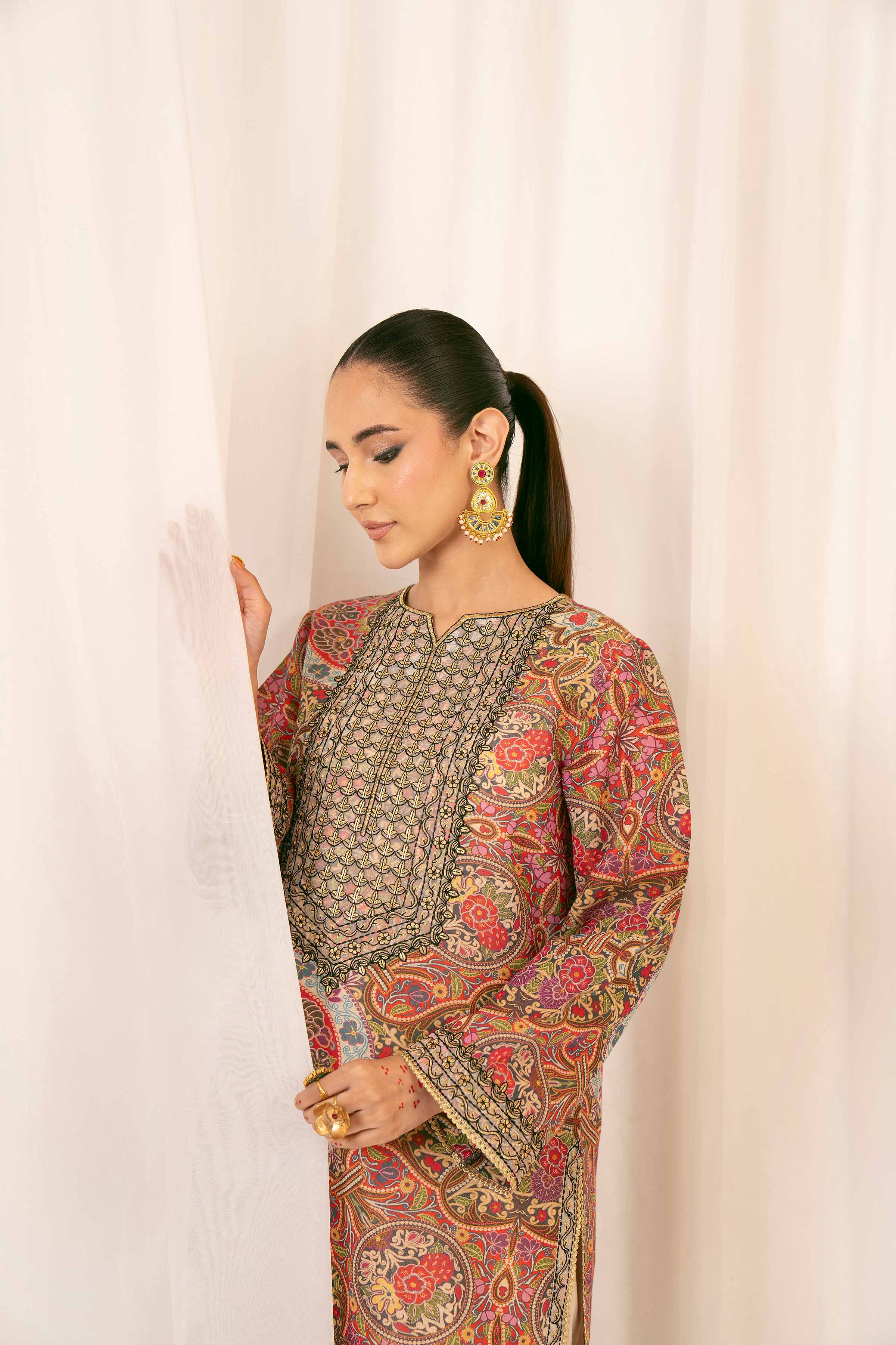 NishatUK - Multi Embroidered Jacquard 2-piece ready to wear Dress