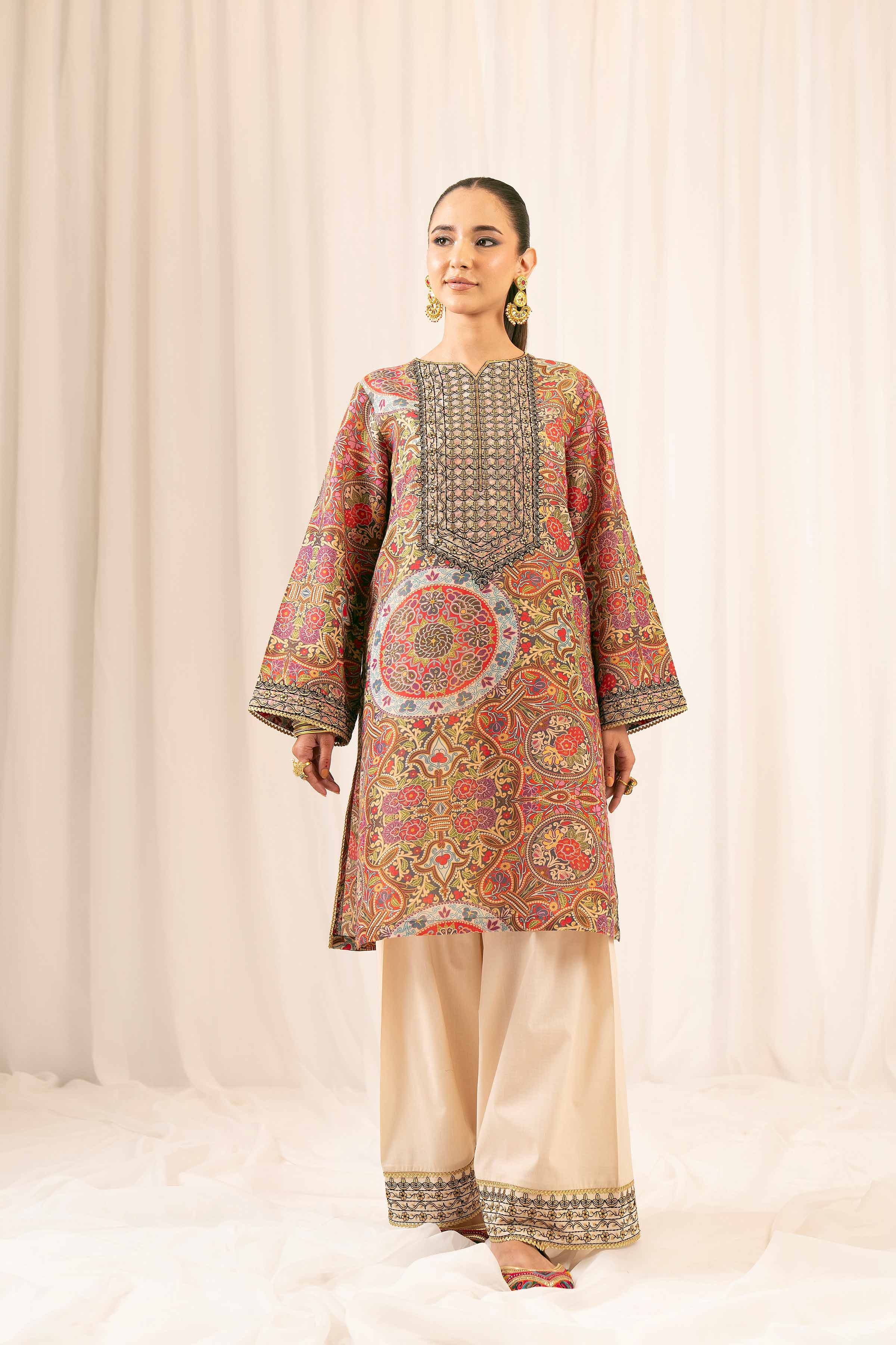 NishatUK - Multi Embroidered Jacquard 2-piece ready to wear Dress