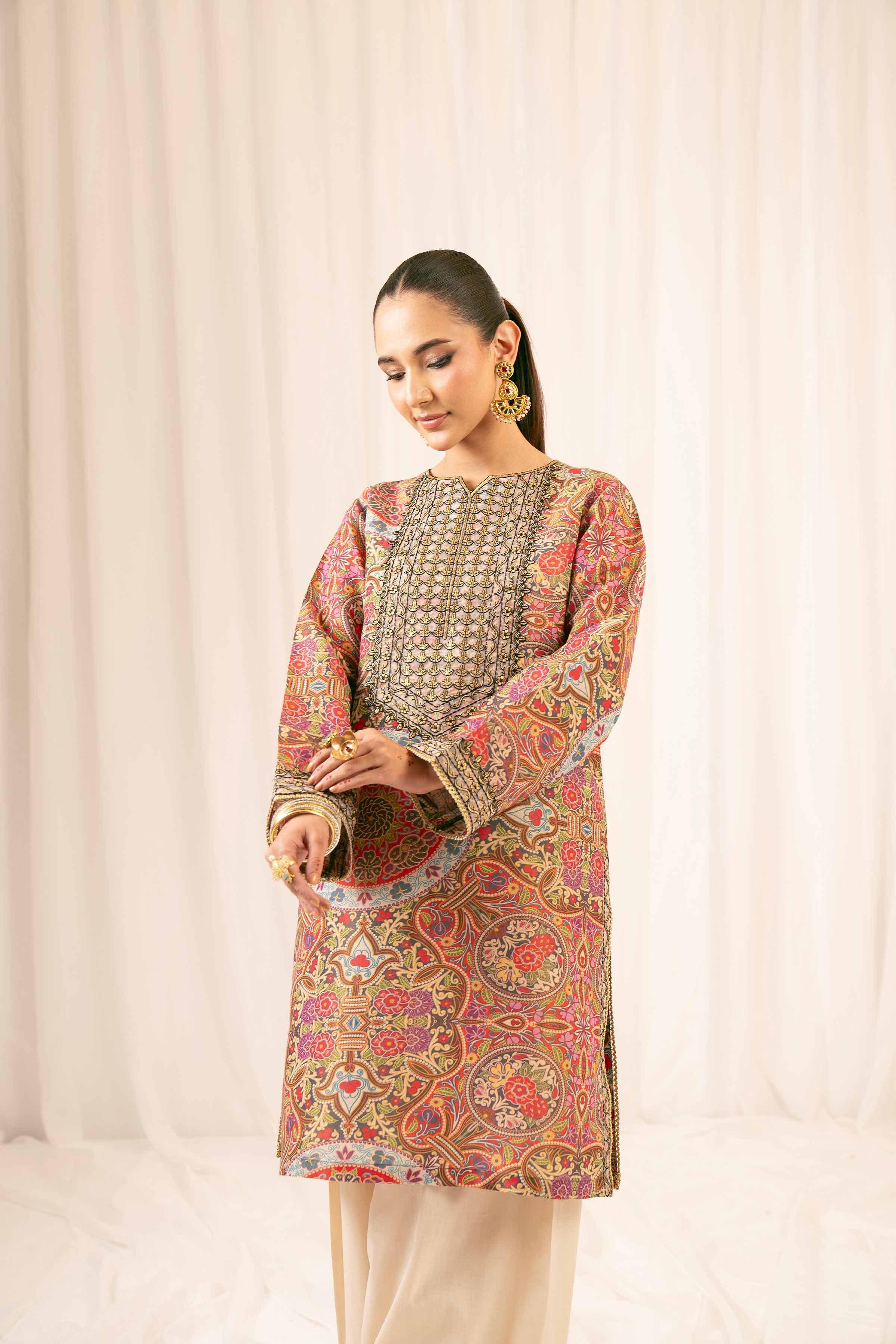 NishatUK - Multi Embroidered Jacquard 2-piece ready to wear Dress