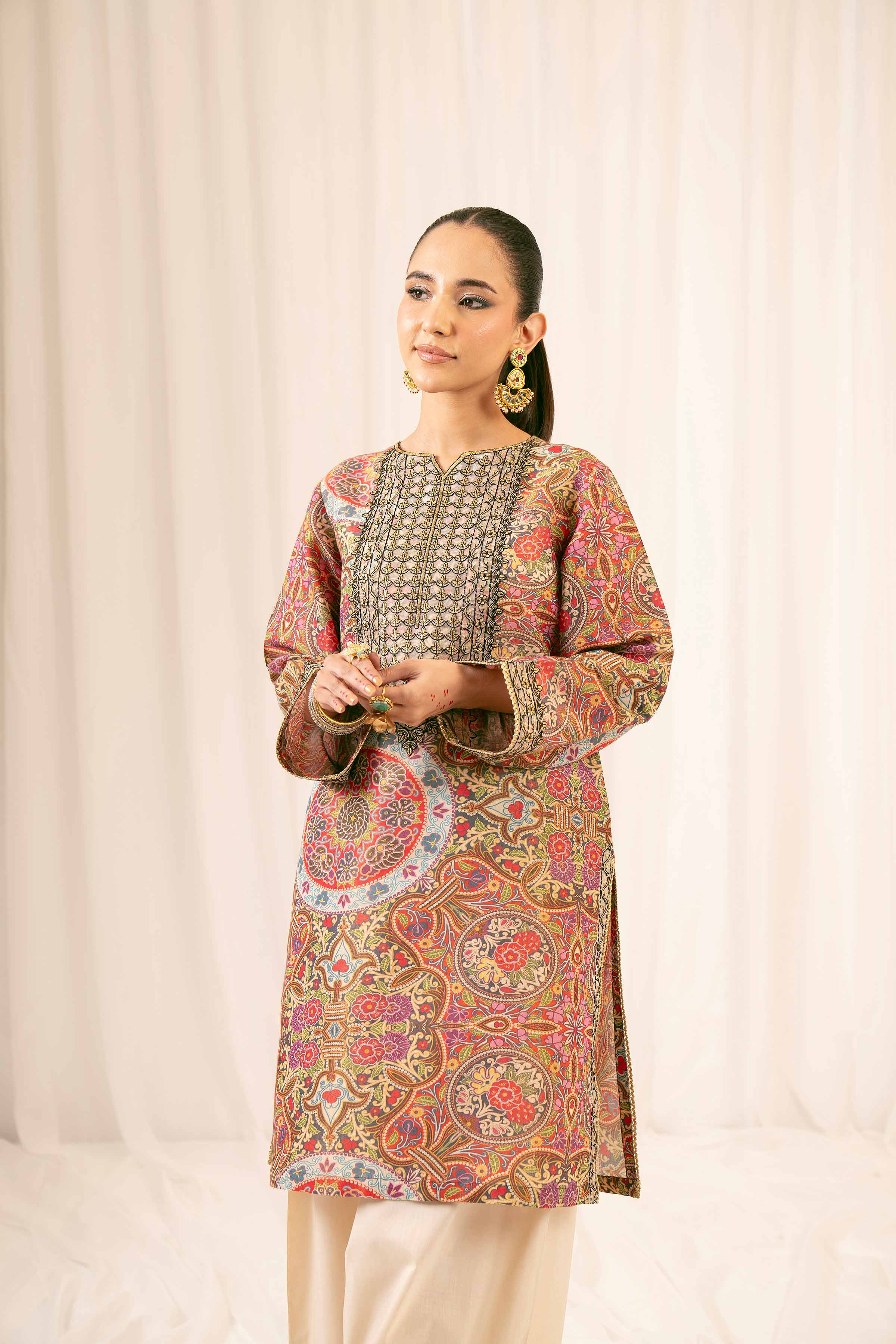 NishatUK - Multi Embroidered Jacquard 2-piece ready to wear Dress