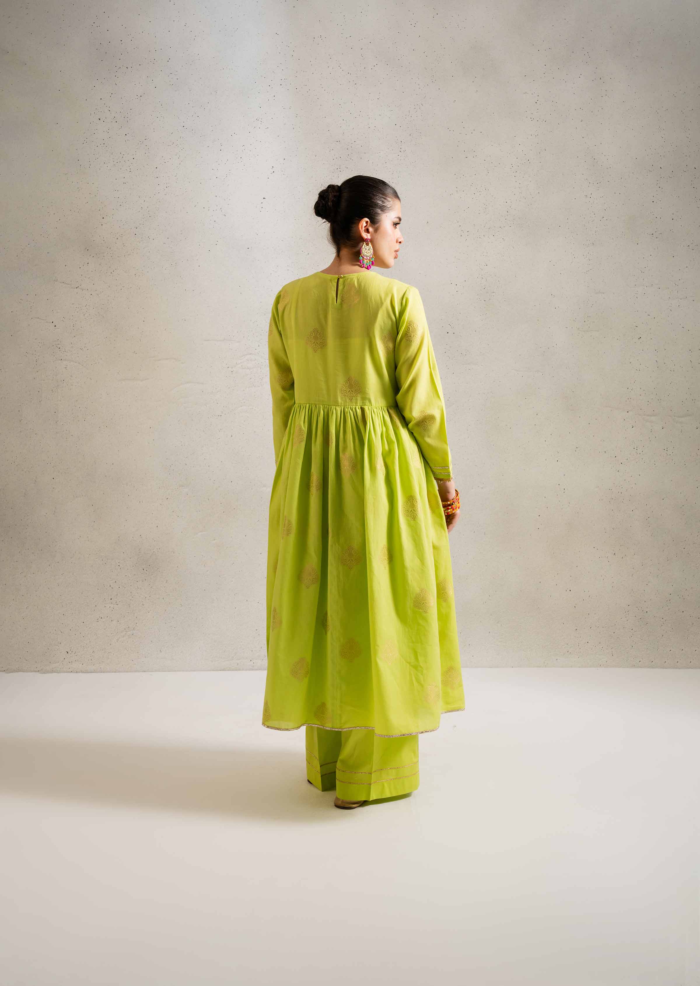 NishatUK - Parrot Green Solids Jacquard 2-piece ready to wear Dress