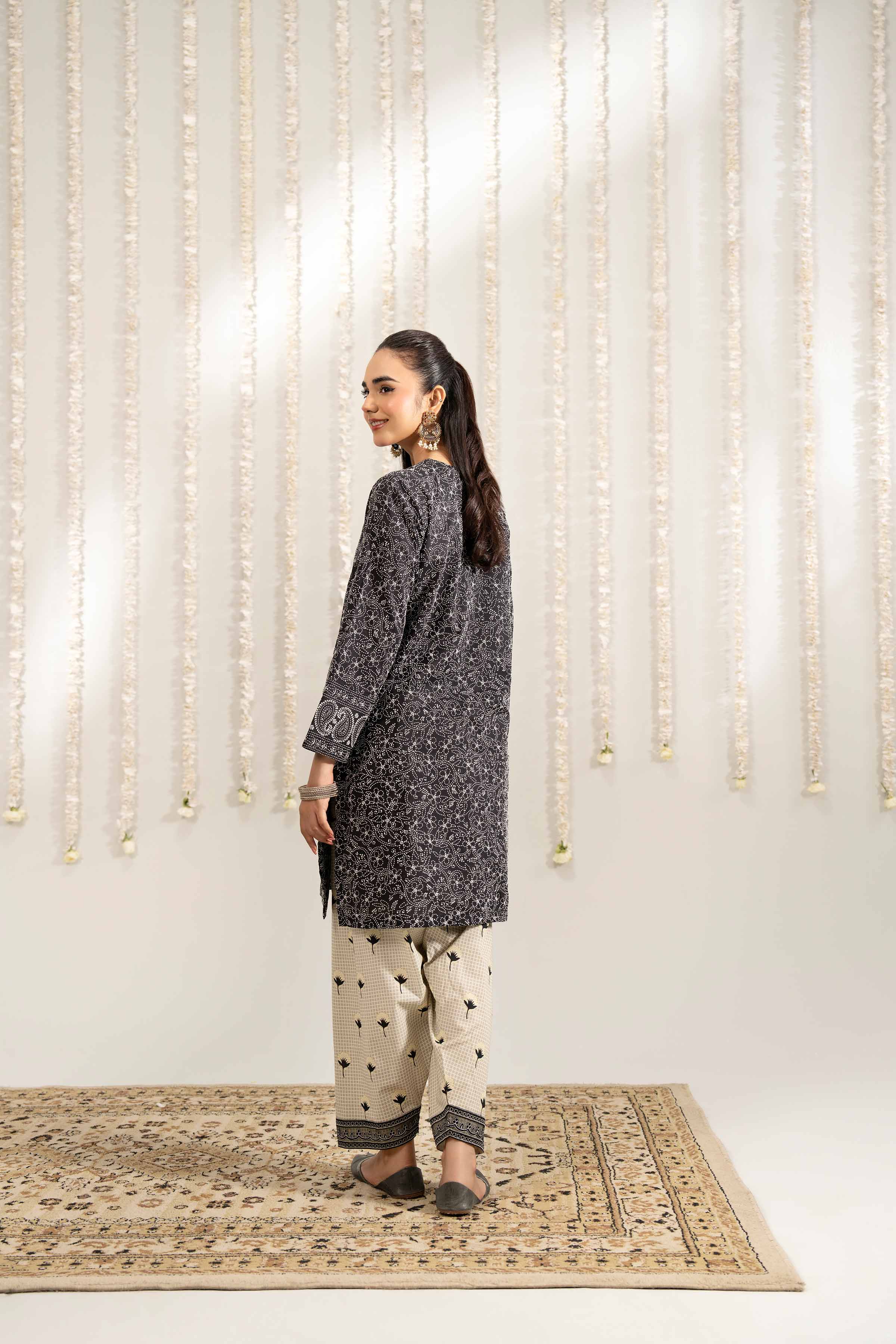 NishatUK - Black Embroidered Jacquard 2-piece ready to wear Dress