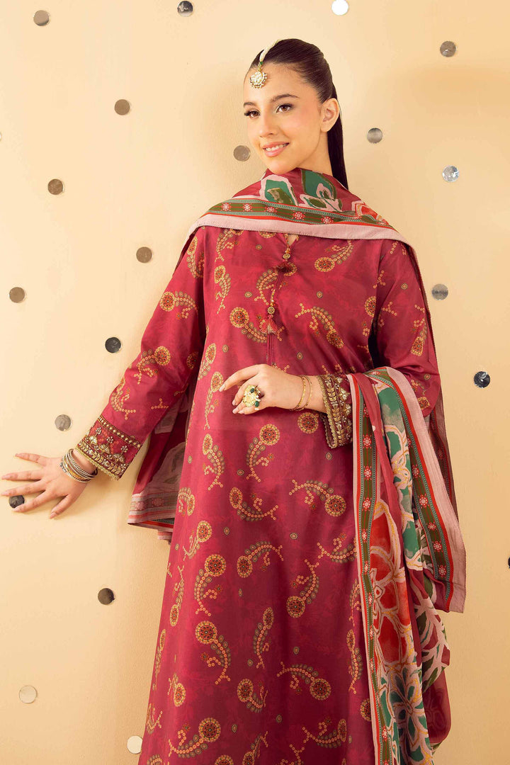 3 Piece - Printed Embroidered Suit - PE25-520 for Women - Pret Collection | Nishat | Shop Online