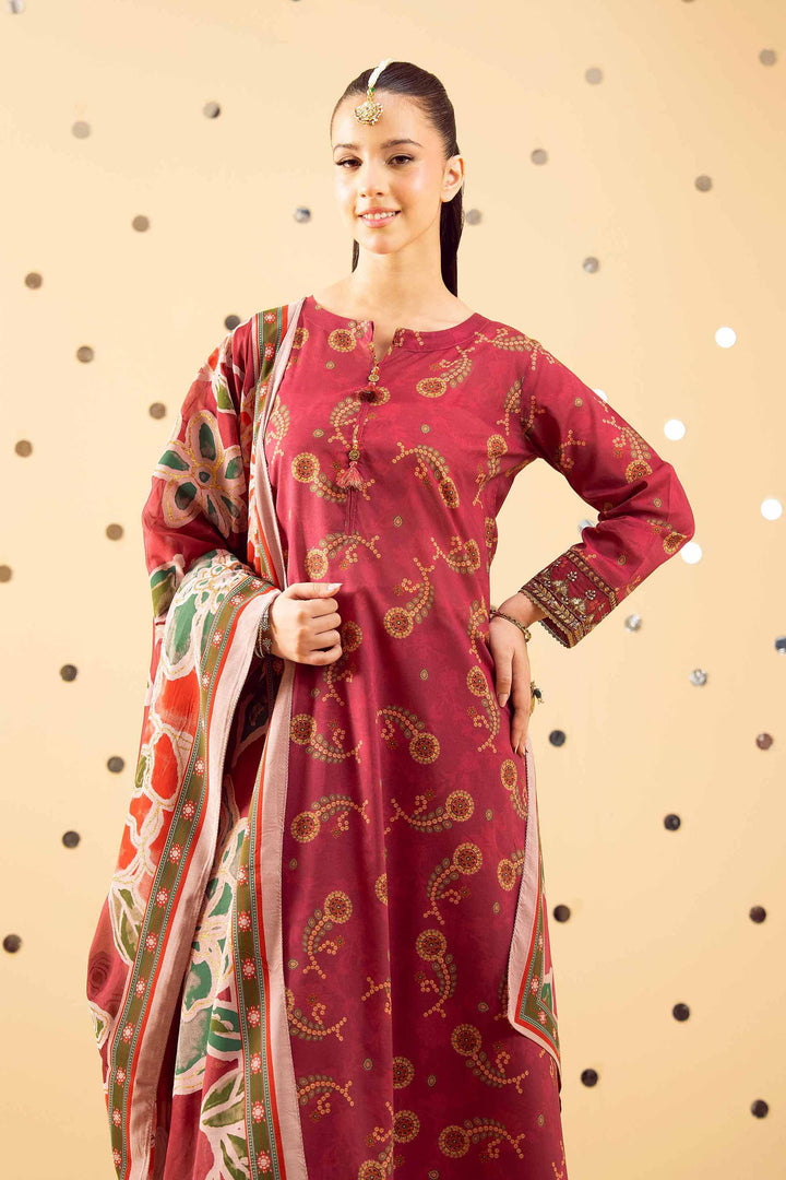 3 Piece - Printed Embroidered Suit - PE25-520 for Women - Pret Collection | Nishat | Shop Online